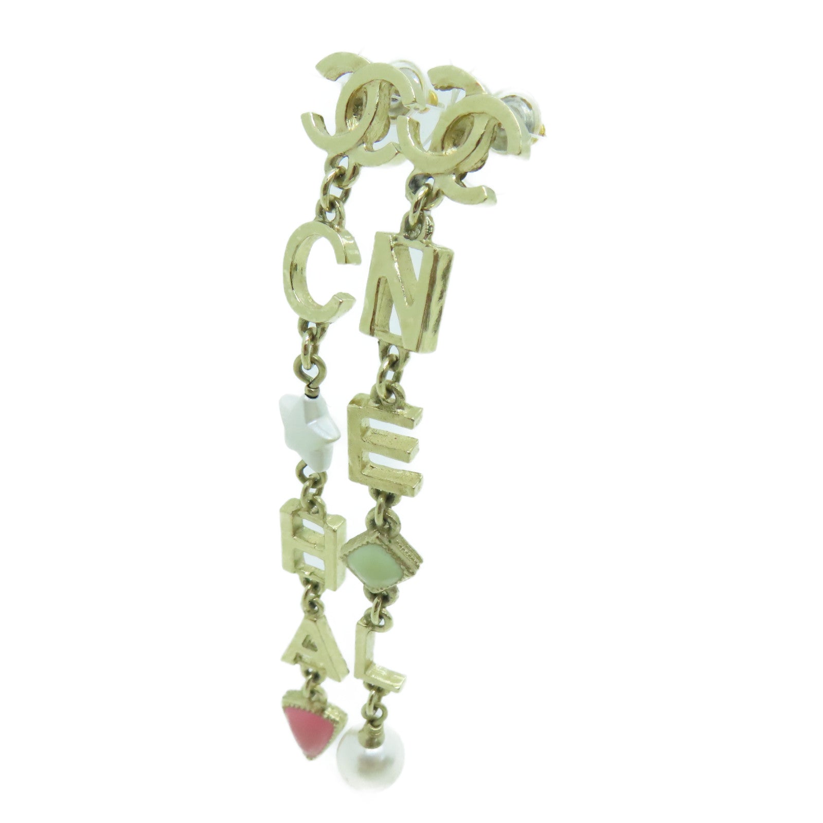 CHANEL 金屬Earrings耳環A19金色
