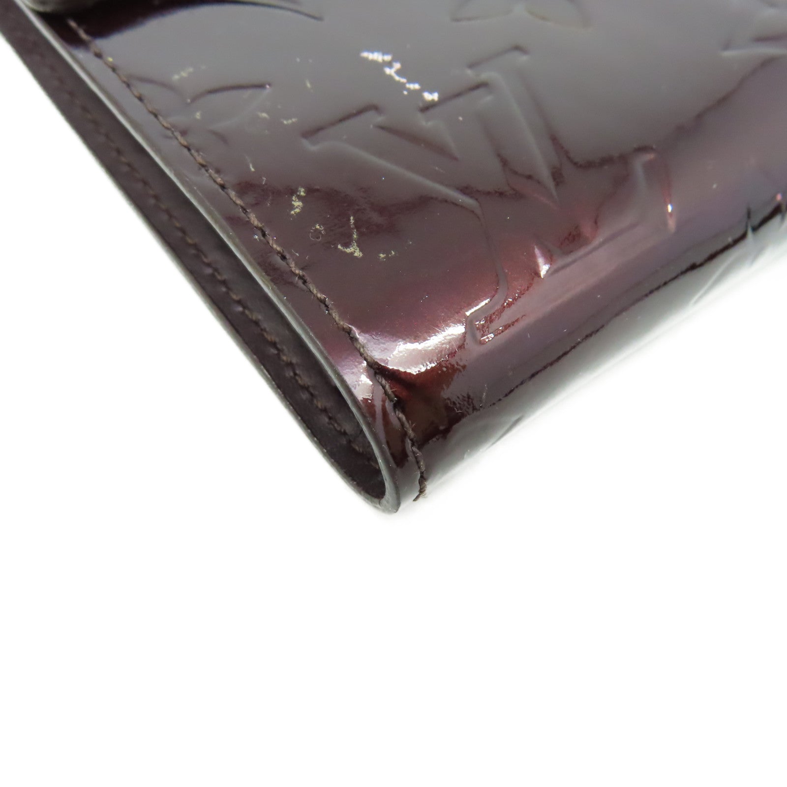 LOUIS VUITTON 【激減優惠】Monogram Vernis Koala Fold Wallet金扣錢包紅色