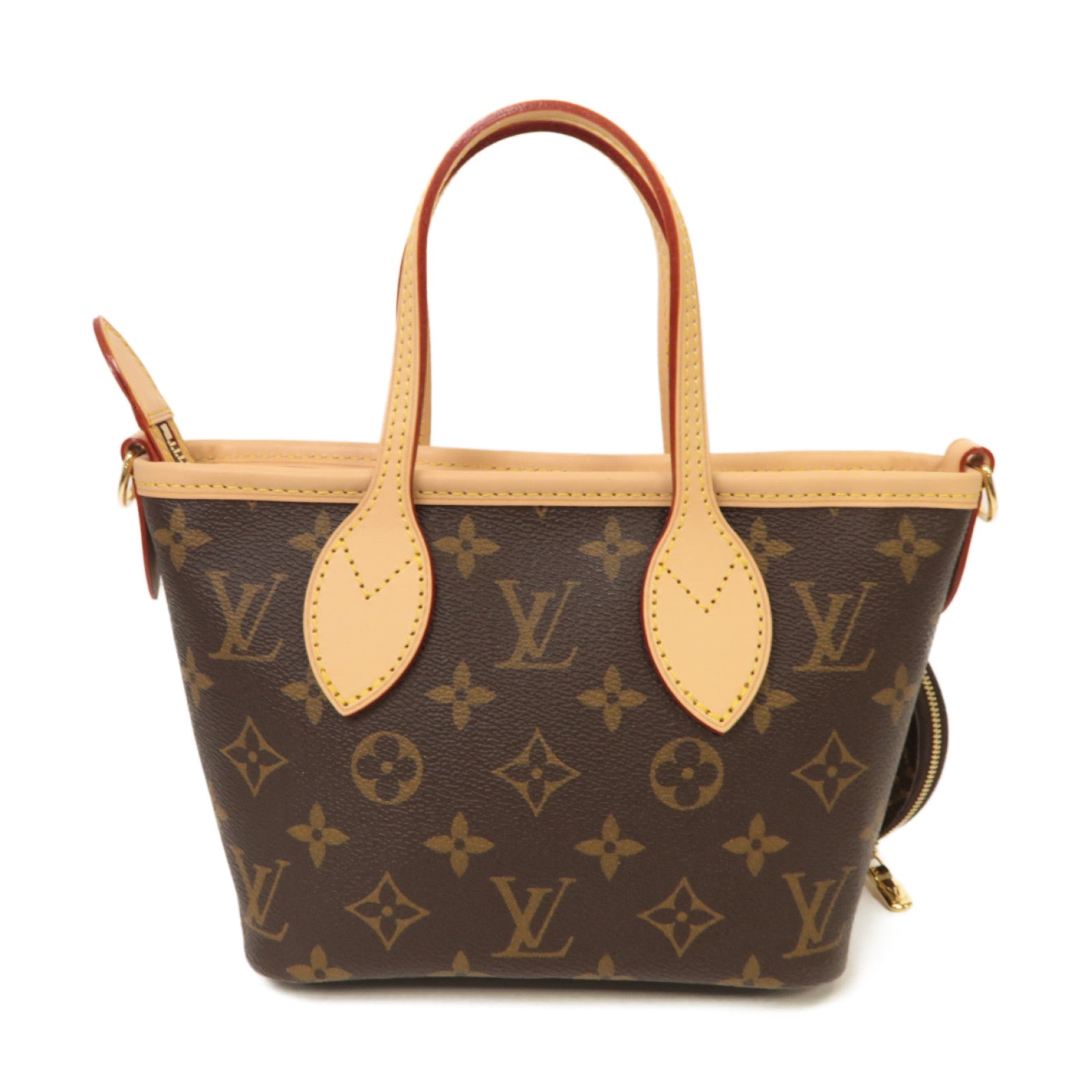 LOUIS VUITTON Monogram Neverfull BB金扣手挽肩背兩用袋啡色