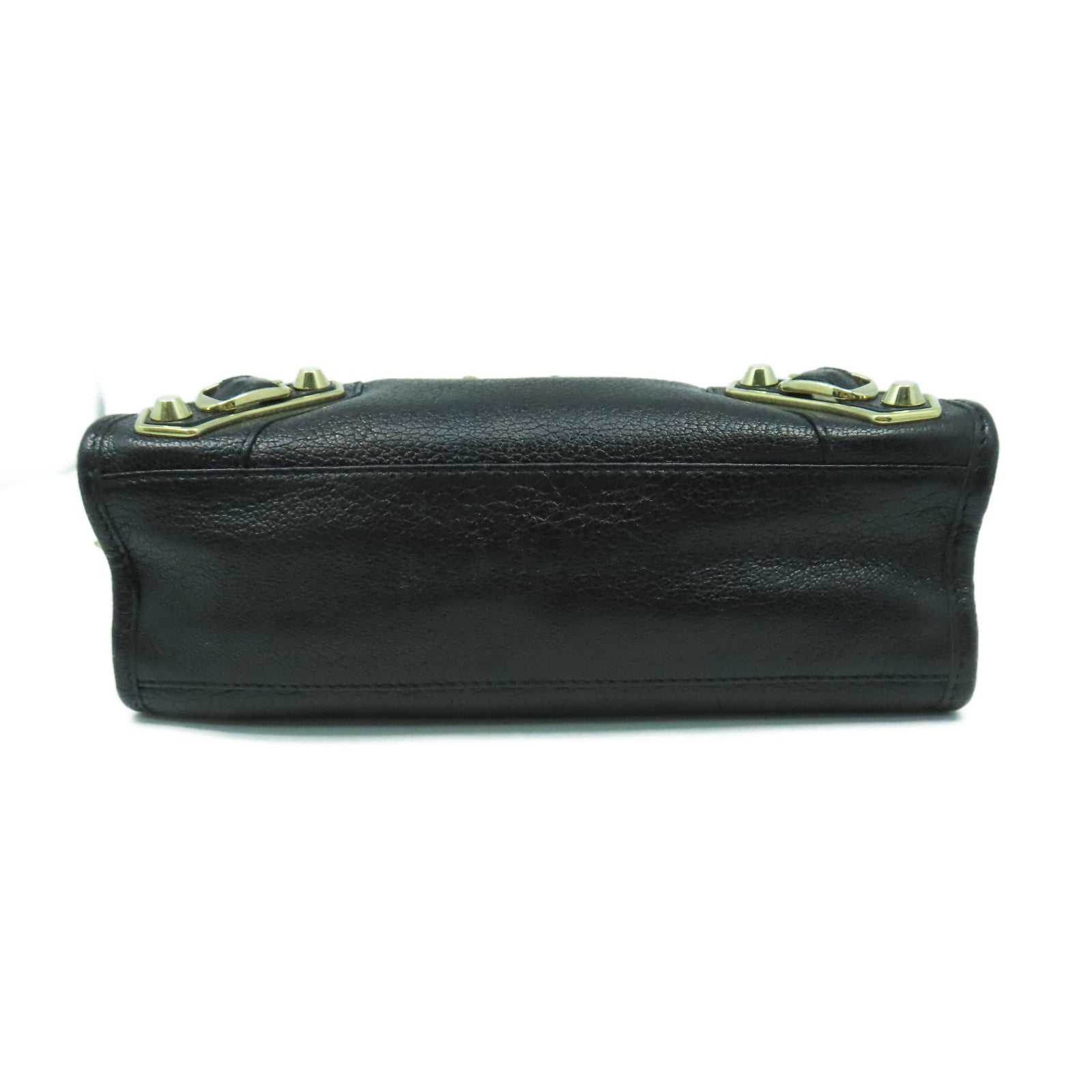 BALENCIAGA 牛皮皮革Mini City金扣手挽肩背兩用袋黑色