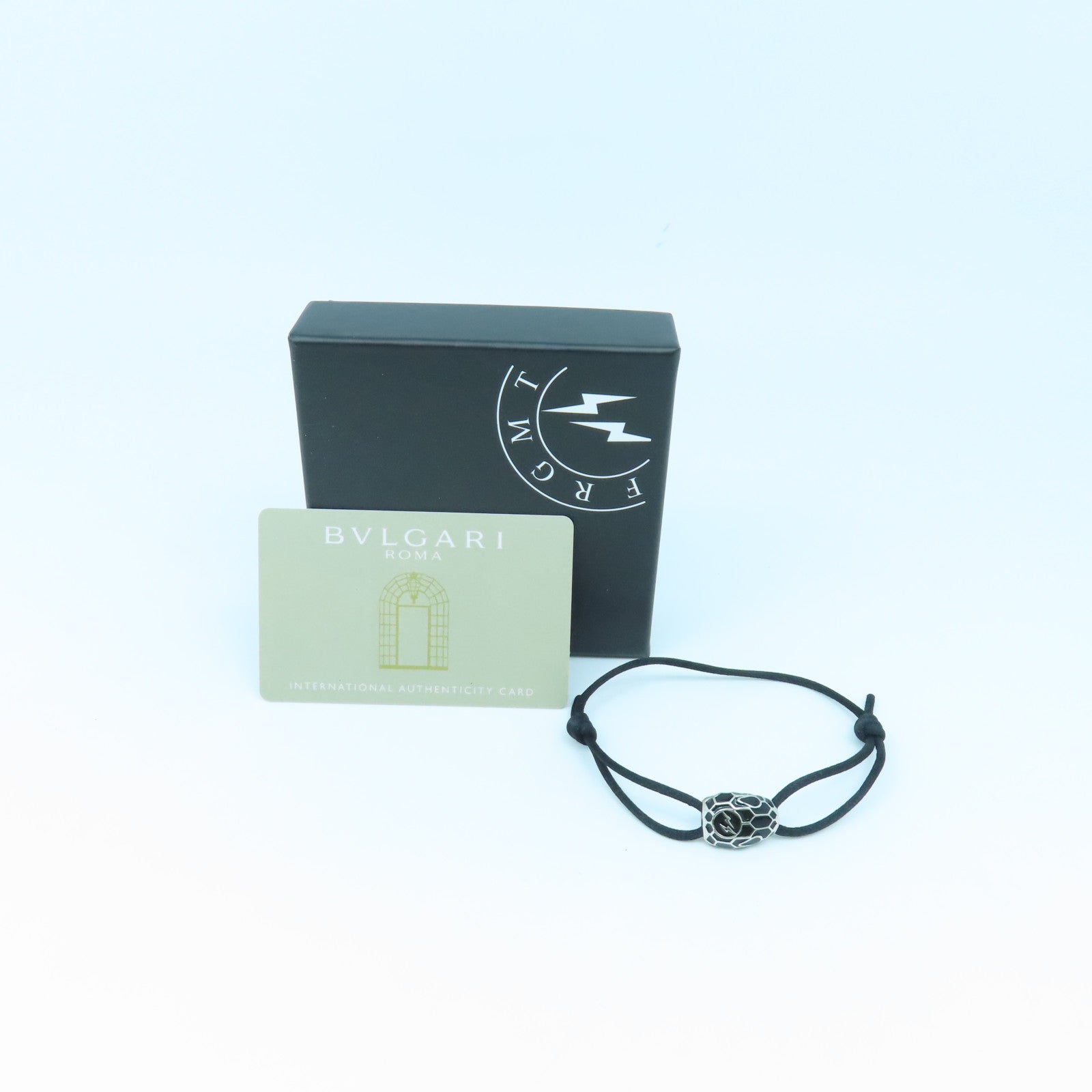 BVLGARI 丝质/金属Serpenti Forever Abu Bracelets手链黑色