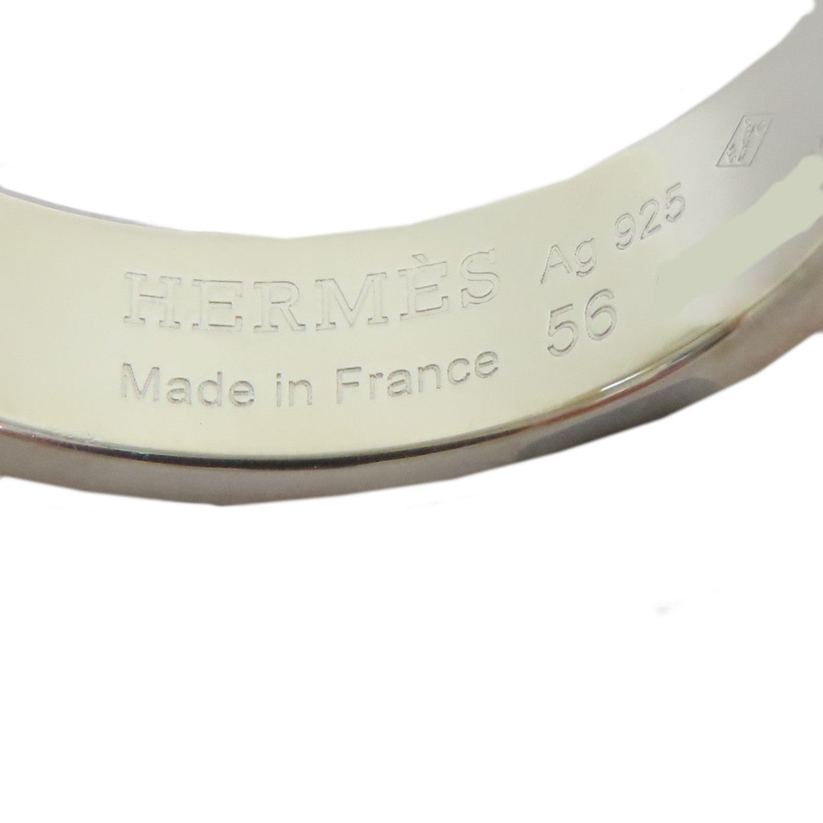 HERMES 925純銀Collier De Chien Ring戒指US#7.25銀色
