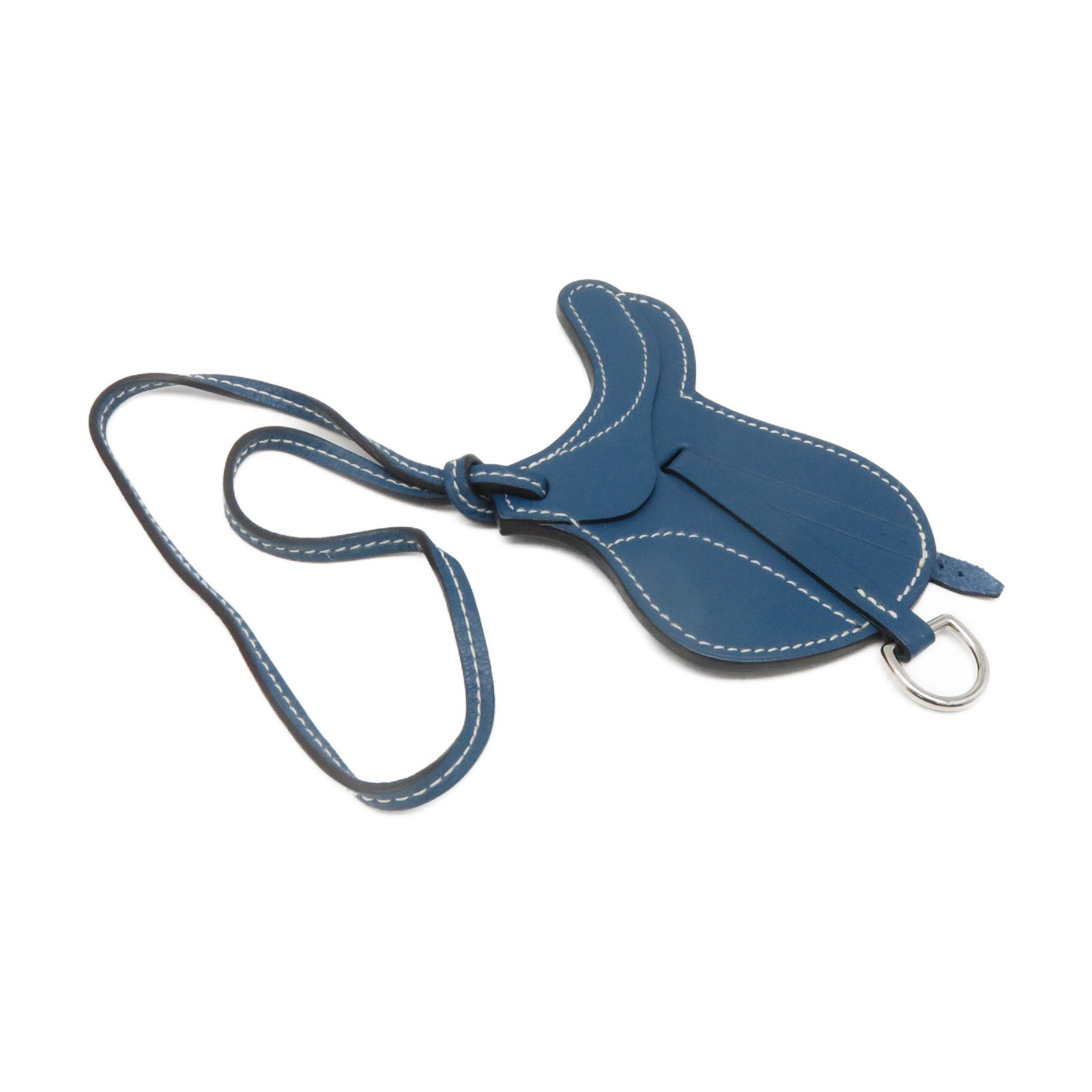 HERMES Swift Leather Paddock Fer a cheval Charm Charm Blue