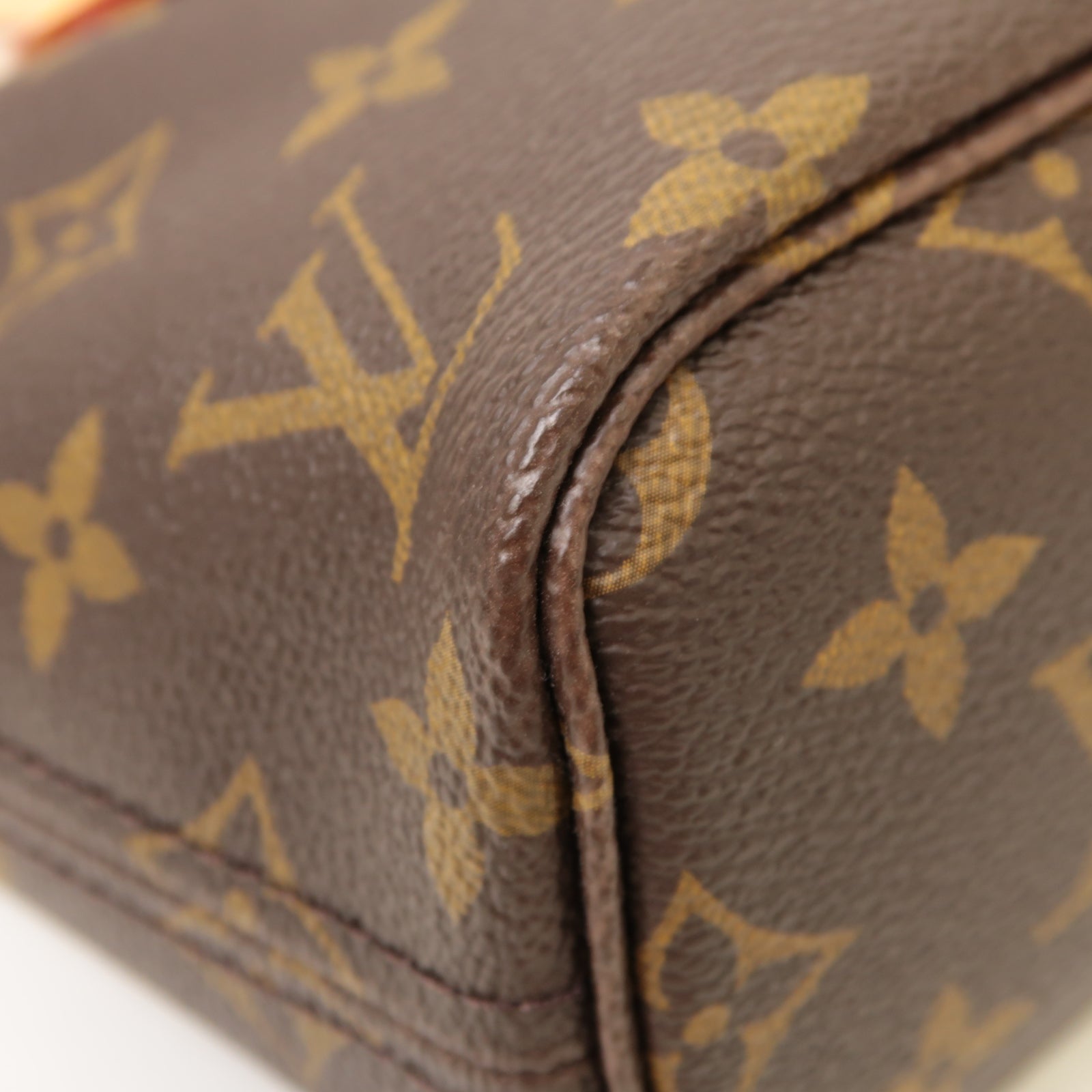 LOUIS VUITTON Monogram Neverfull BB金扣手挽肩背兩用袋啡色