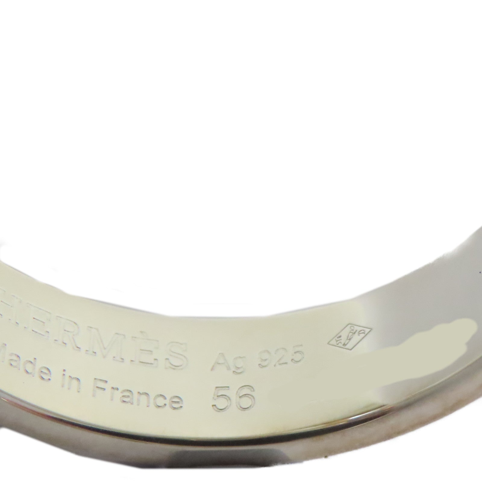 HERMES 925純銀Collier De Chien Ring戒指US#7.25銀色