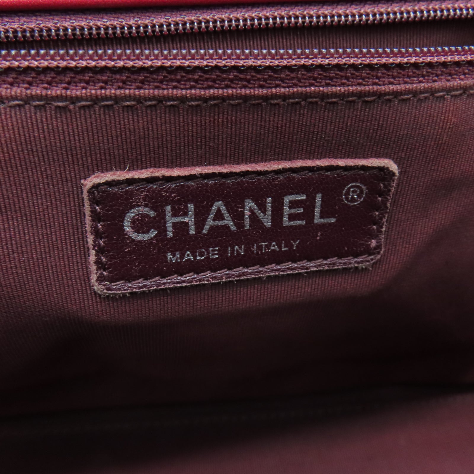 CHANEL 【激減優惠】菱格牛皮皮革Chain Shoulder銀扣鏈帶肩背袋紅色