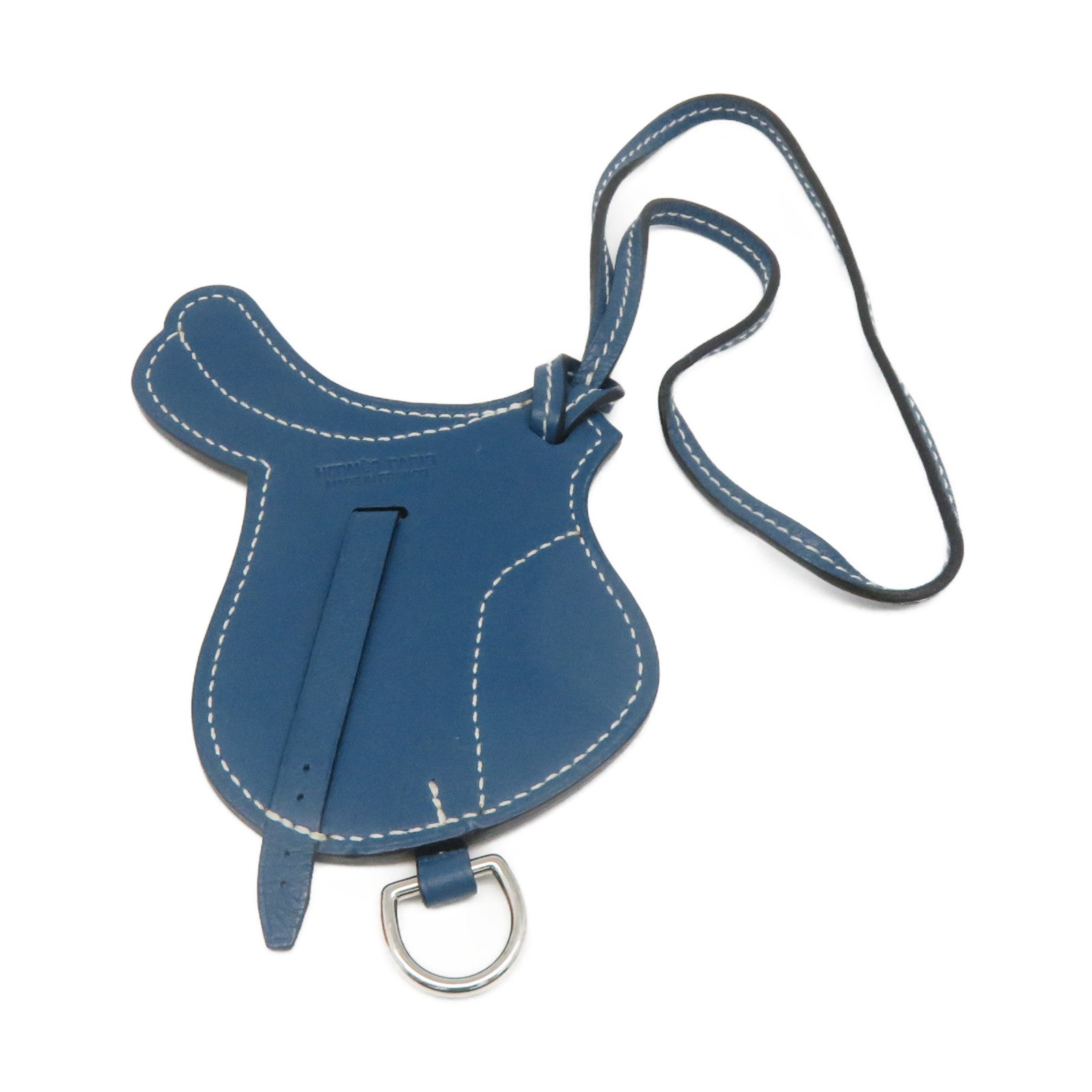 HERMES Swift Leather Paddock Fer a cheval Charm Charm Blue