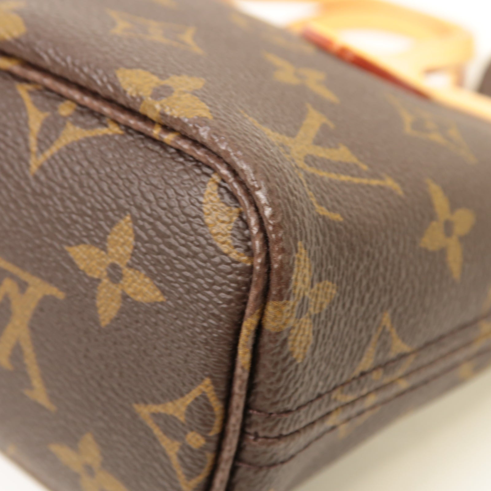 LOUIS VUITTON Monogram Neverfull BB金扣手挽肩背兩用袋啡色