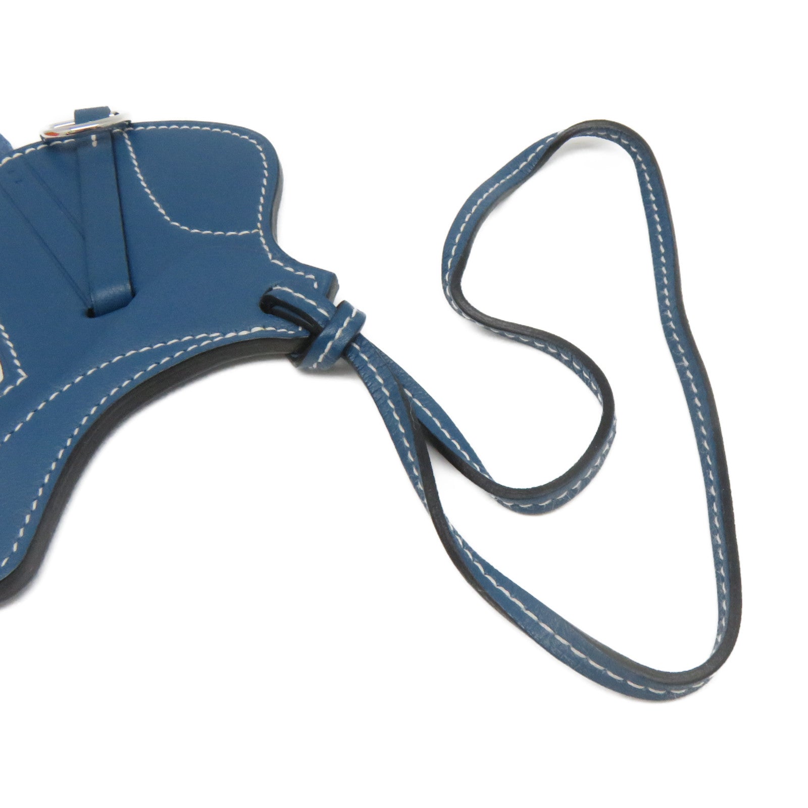 HERMES Swift Leather Paddock Fer a cheval Charm Charm Blue
