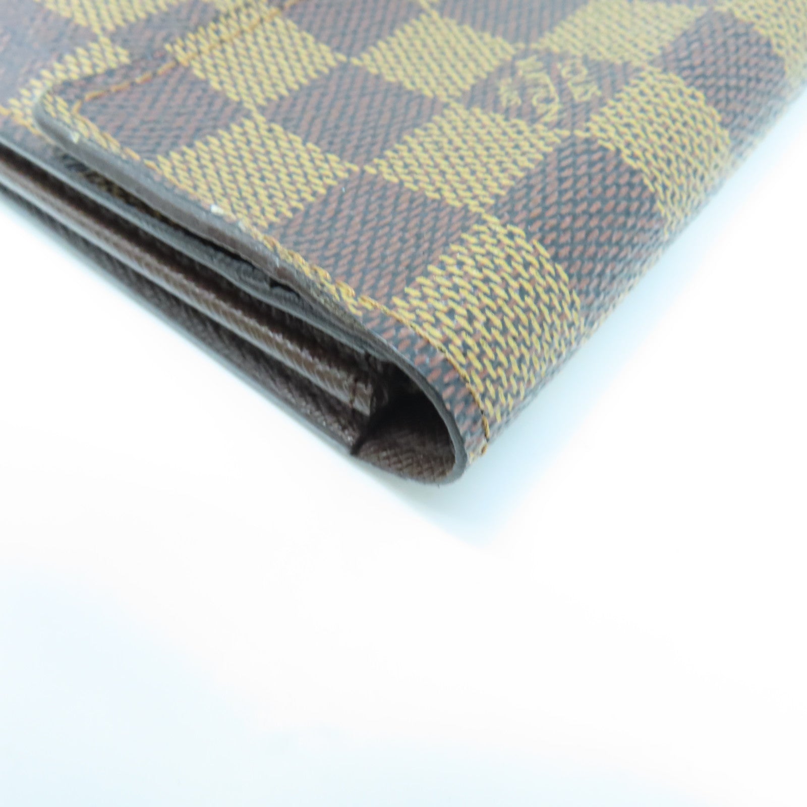 LOUIS VUITTON Damier Long Wallet gold buckle long wallet brown