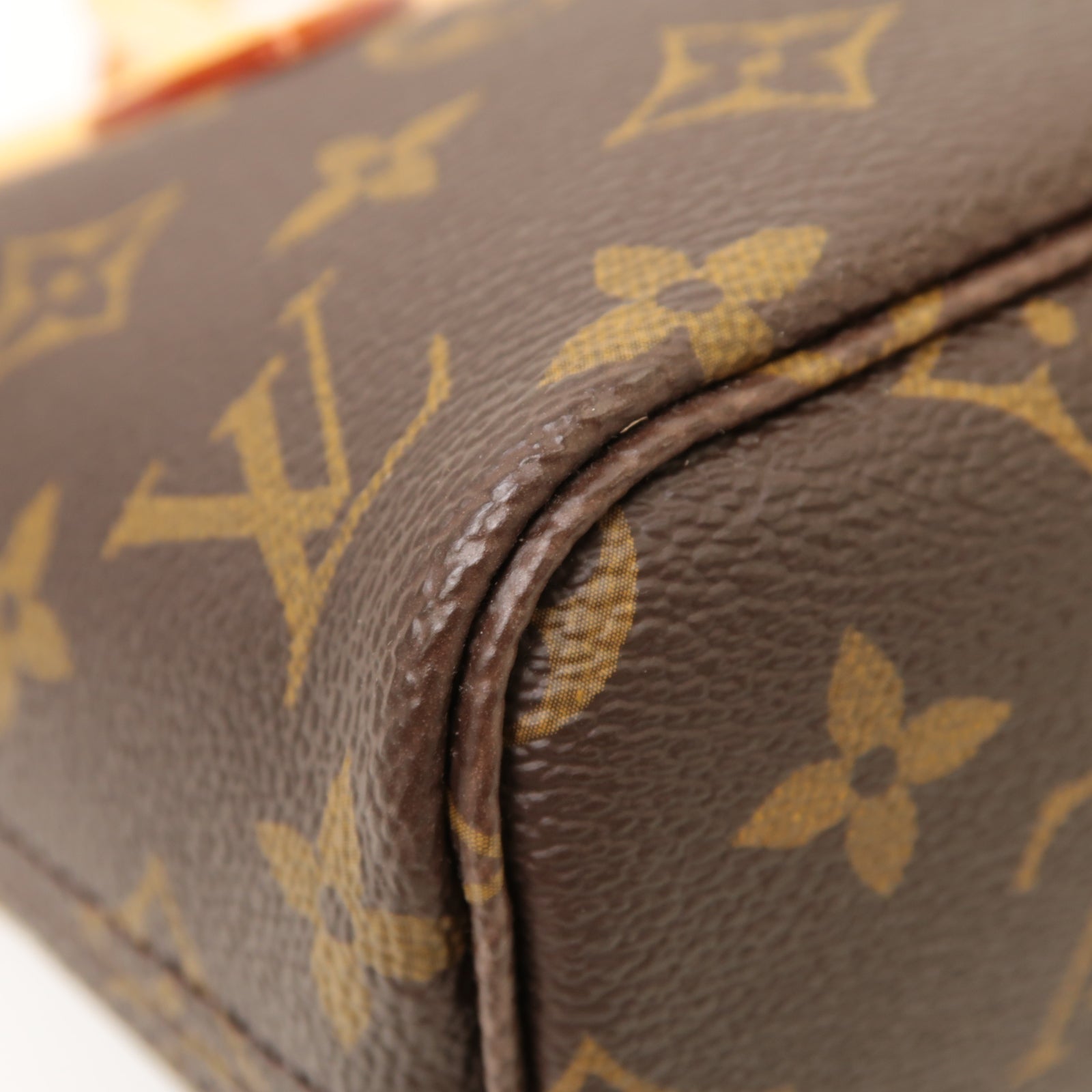 LOUIS VUITTON Monogram Neverfull BB金扣手挽肩背兩用袋啡色