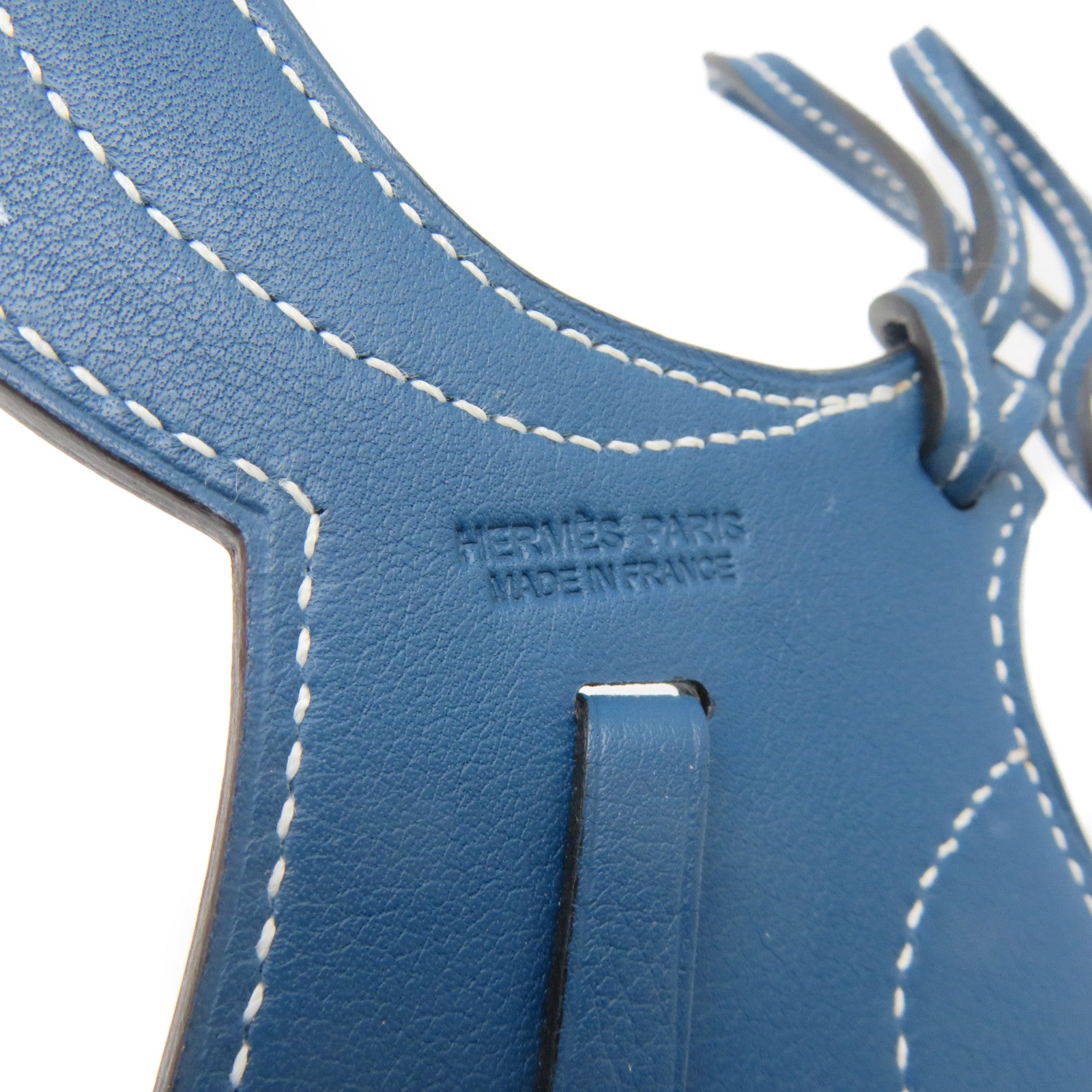 HERMES Swift Leather Paddock Fer a cheval Charm Charm Blue