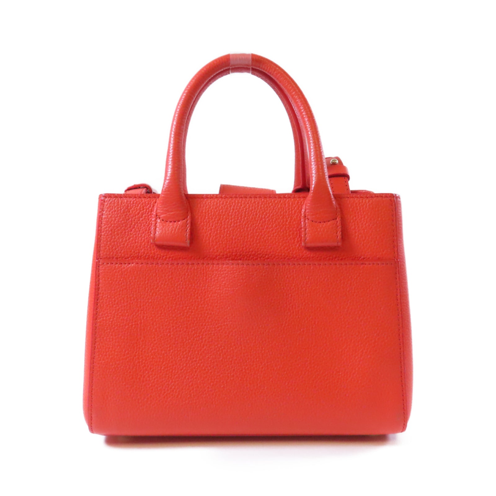 CHANEL Caviar皮革2 Way Shoulder金扣手挽肩背兩用袋橙色