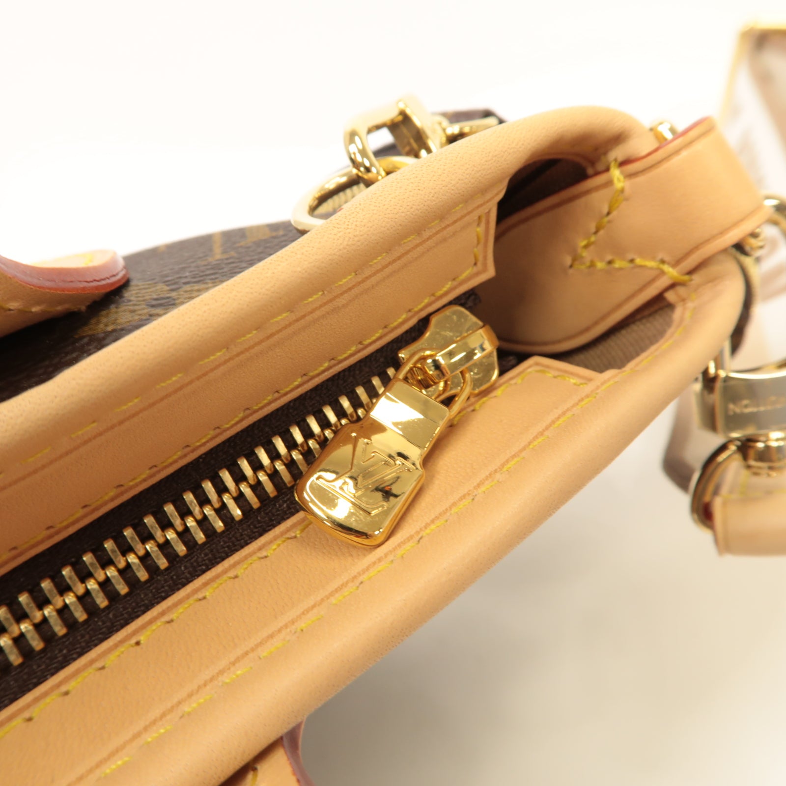 LOUIS VUITTON Monogram Neverfull BB金扣手挽肩背兩用袋啡色