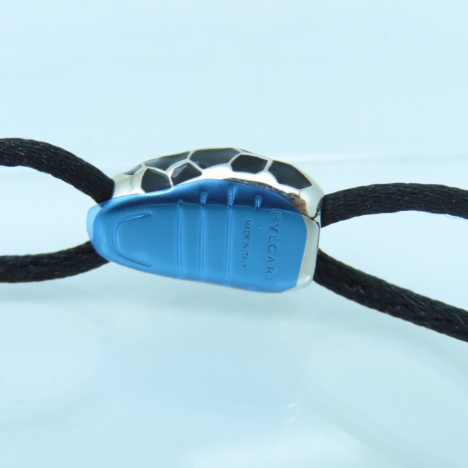 BVLGARI 丝质/金属Serpenti Forever Abu Bracelets手链黑色