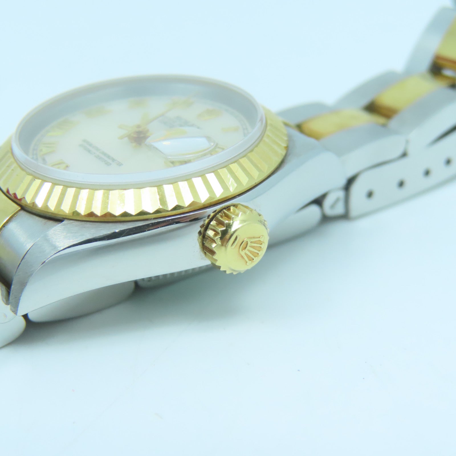 ROLEX 18K黃金/不鏽鋼Datejust手錶#15.75cm