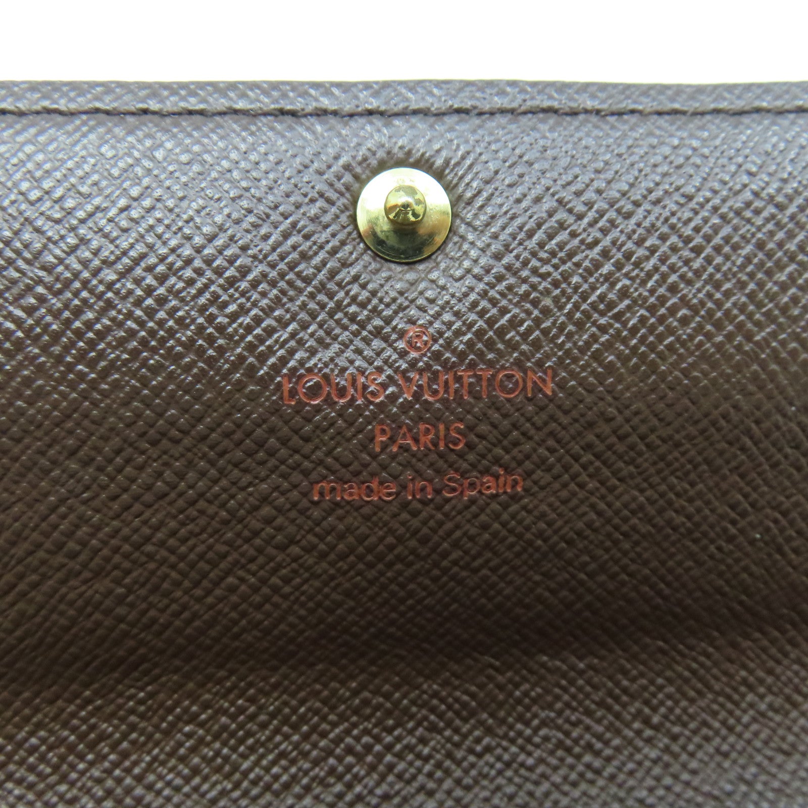 LOUIS VUITTON Damier Long Wallet gold buckle long wallet brown