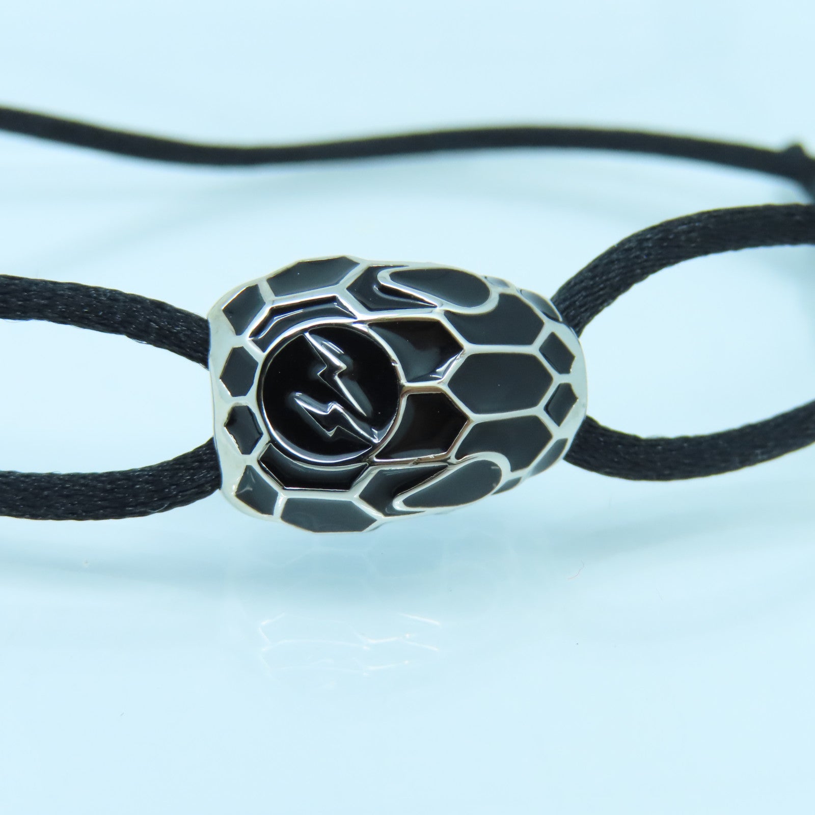 BVLGARI 丝质/金属Serpenti Forever Abu Bracelets手链黑色