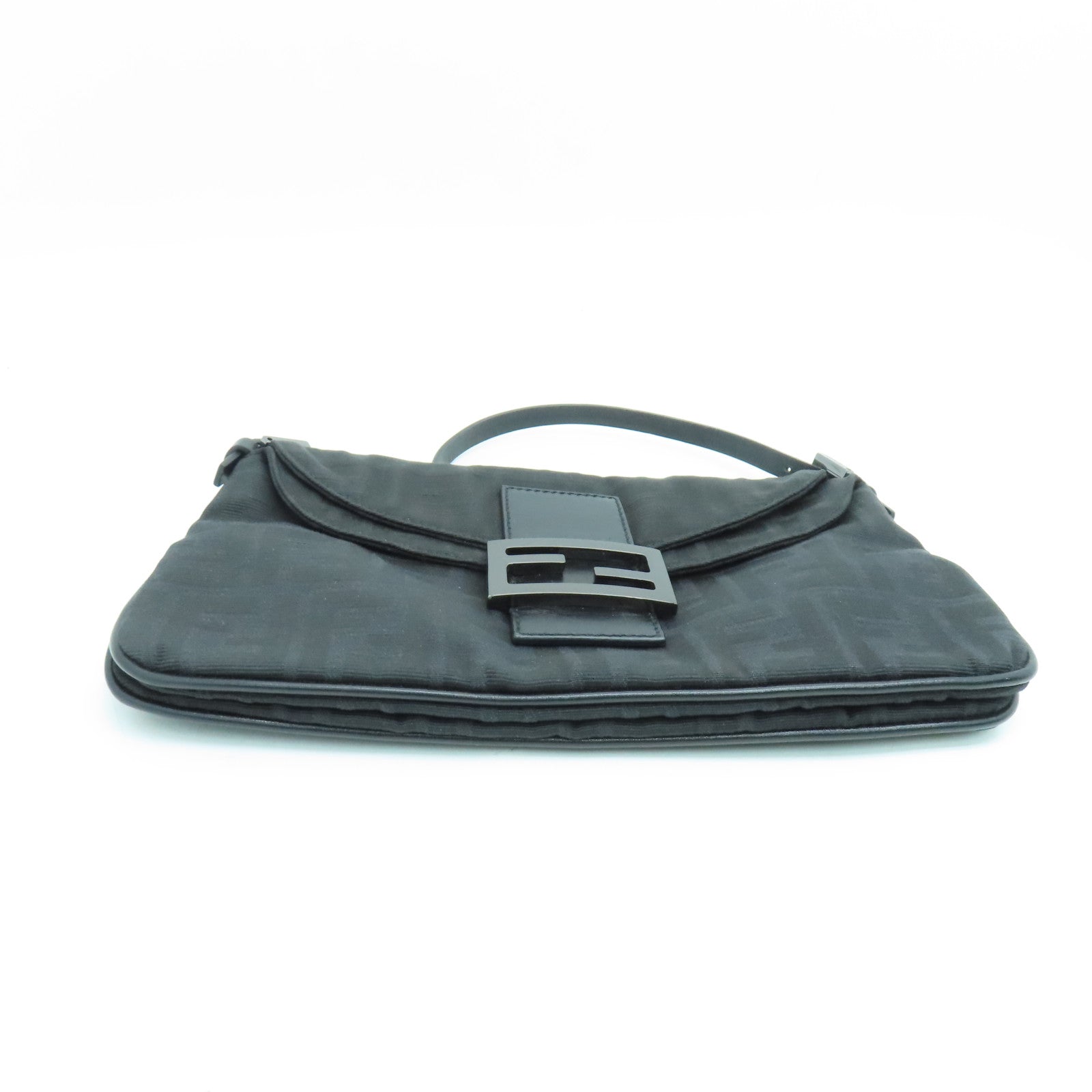 FENDI 帆布Shoulder Bag肩背袋黑扣黑色