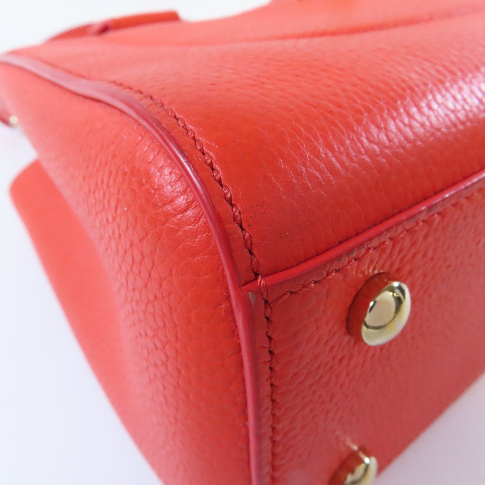 CHANEL Caviar皮革2 Way Shoulder金扣手挽肩背兩用袋橙色