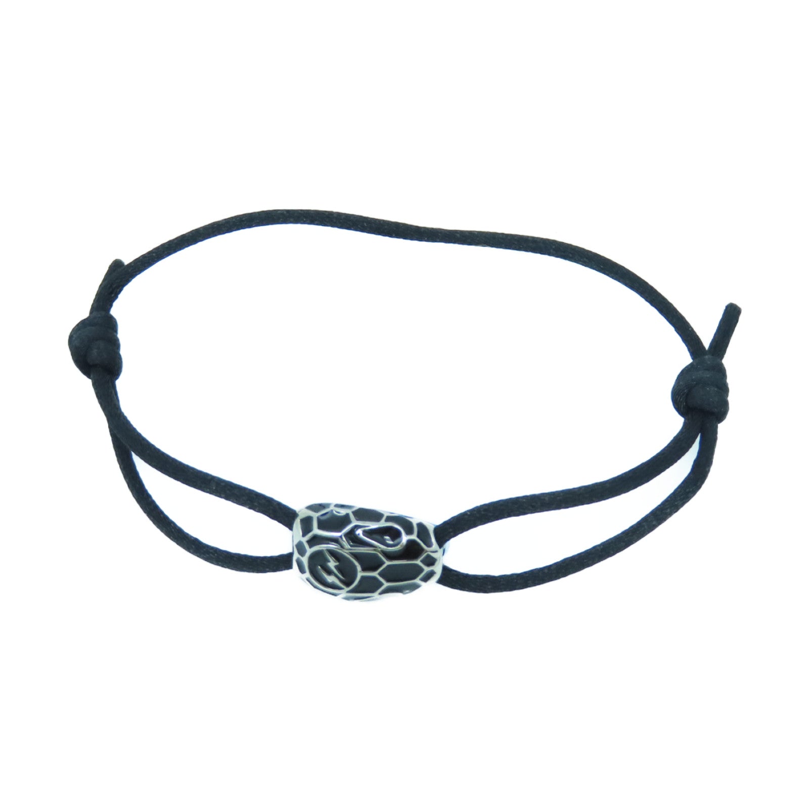 BVLGARI 丝质/金属Serpenti Forever Abu Bracelets手链黑色