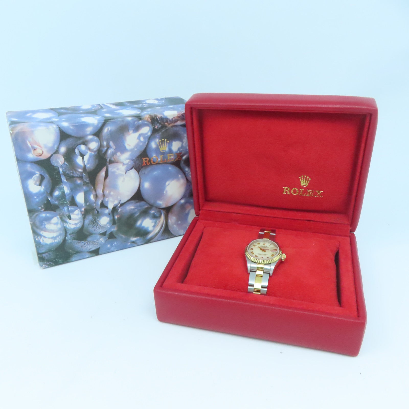 ROLEX 18K黃金/不鏽鋼Datejust手錶#15.75cm
