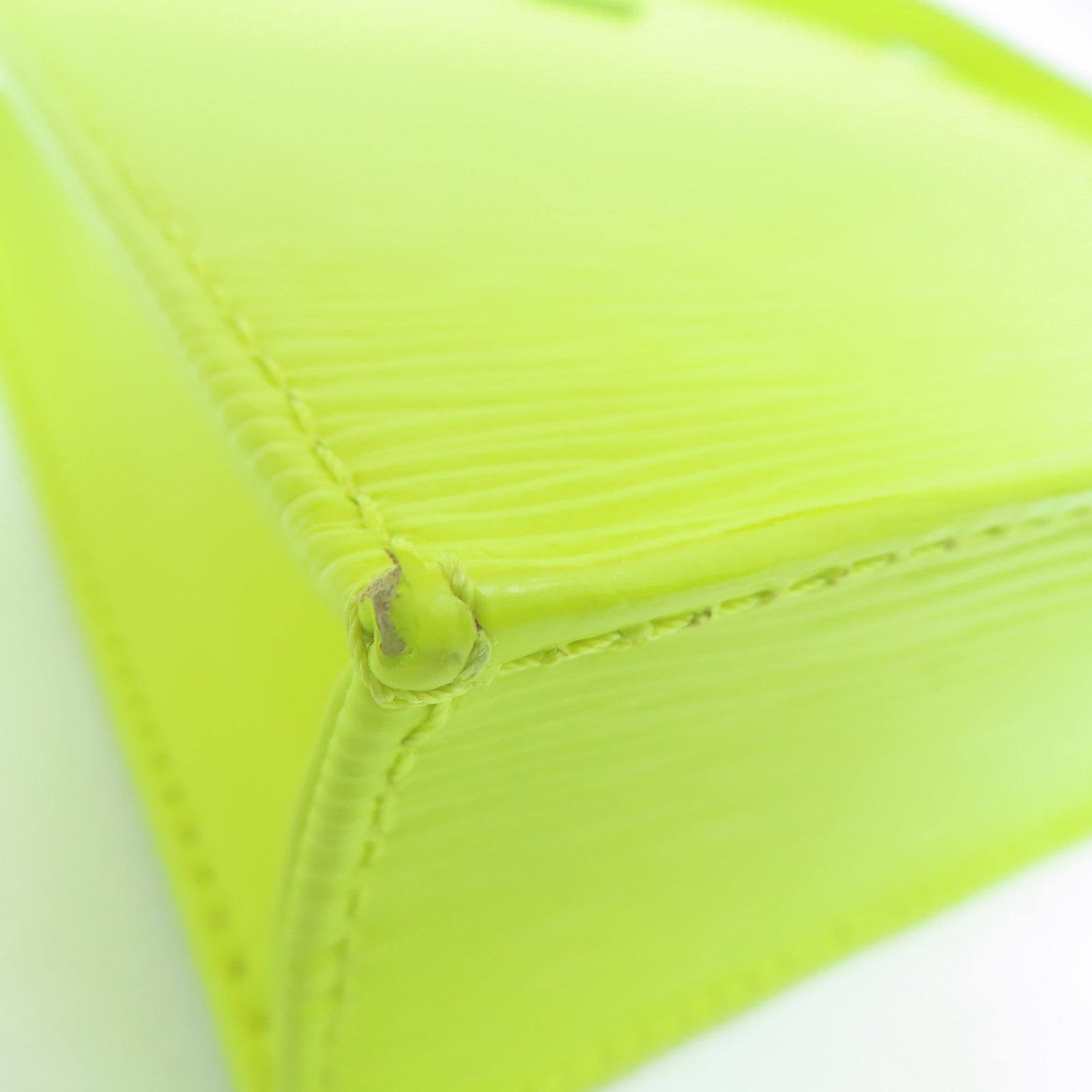 LOUIS VUITTON Epi Petit Sac Plat銀扣手挽肩背兩用袋黃色