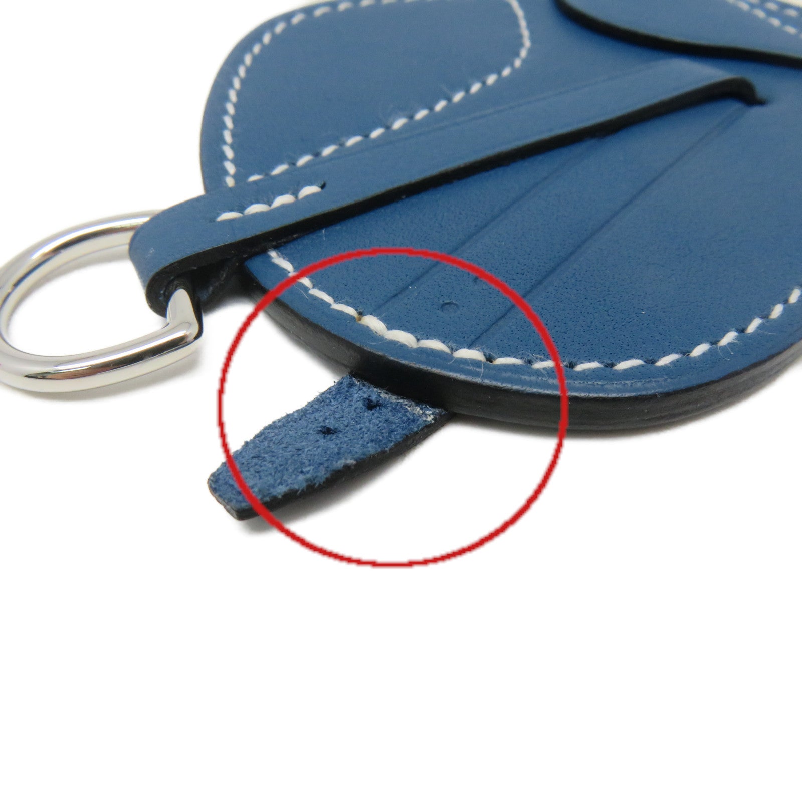 HERMES Swift Leather Paddock Fer a cheval Charm Charm Blue