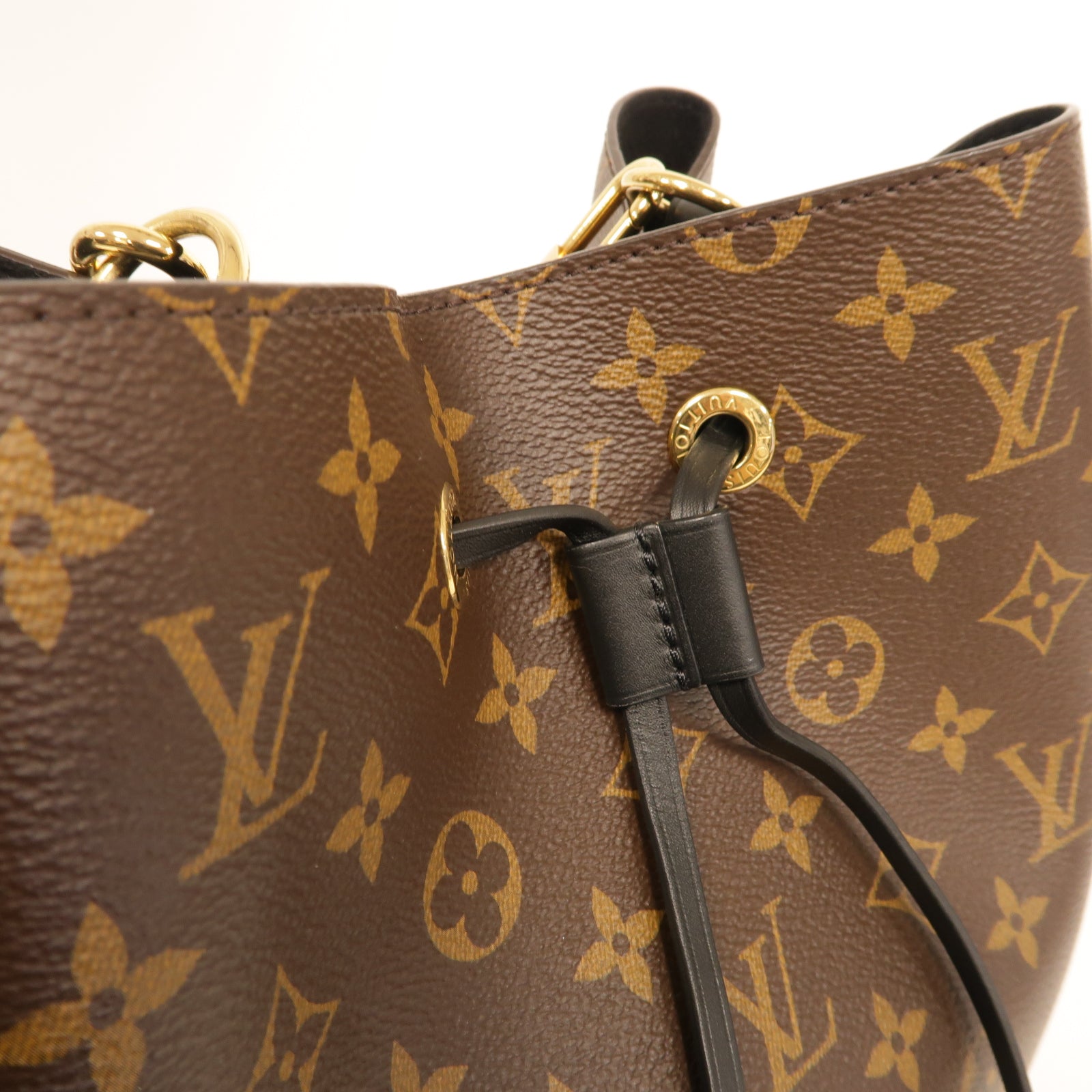 LOUIS VUITTON Monogram Neo Noe MM金扣肩背袋啡色