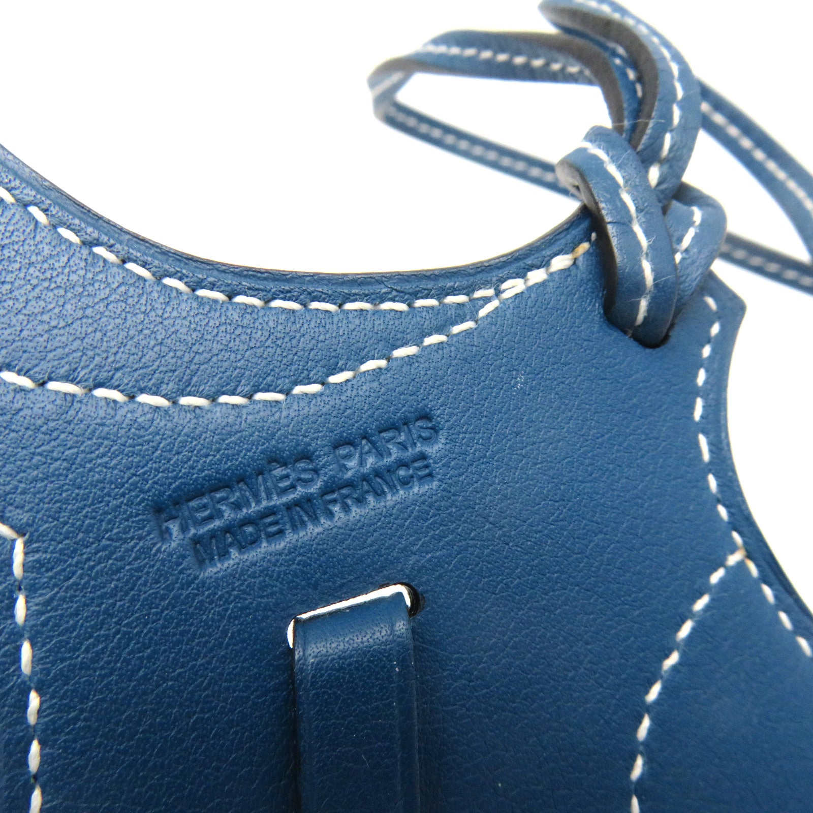 HERMES Swift Leather Paddock Fer a cheval Charm Charm Blue