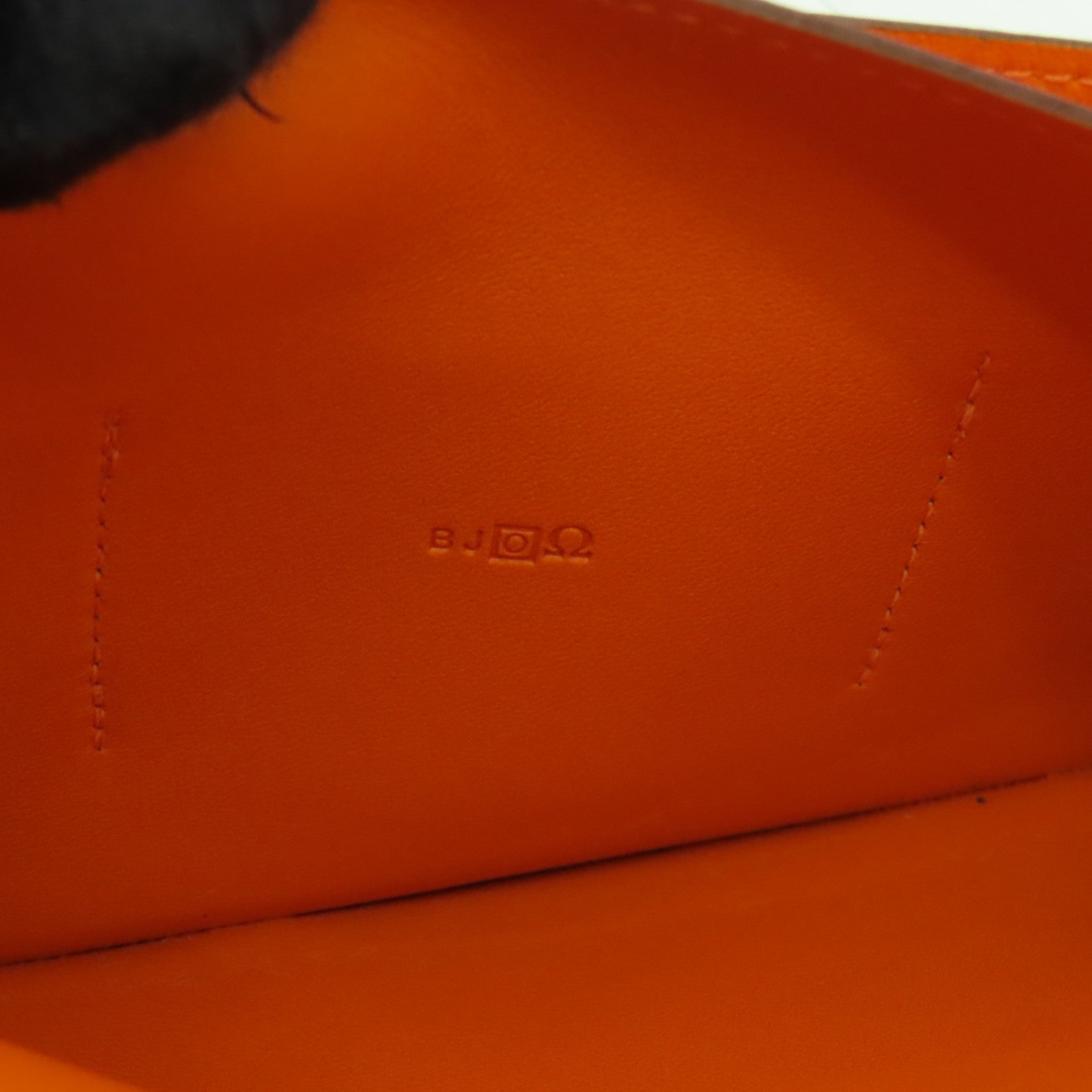 HERMES Swift皮革Dogon GM銀扣長錢包橙色