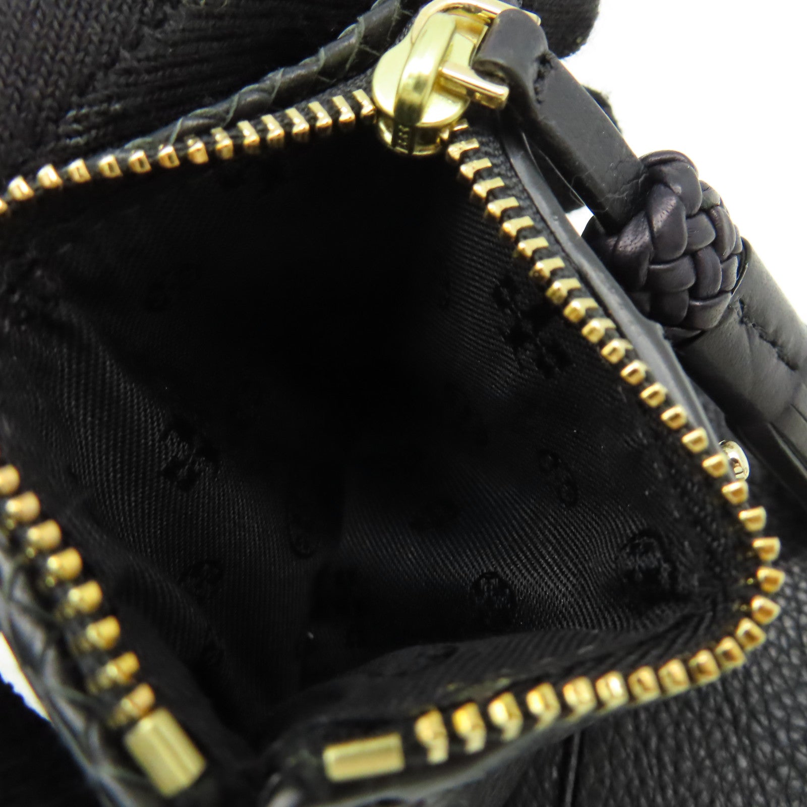 Tory Burch 牛皮皮革Short Wallet金扣短錢包黑色