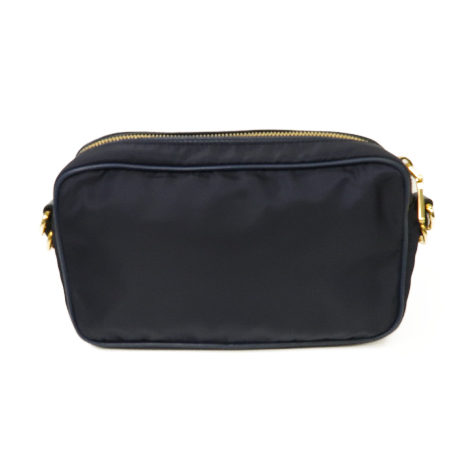 PRADA 尼龍Shoulder Bag金扣肩背袋深藍色