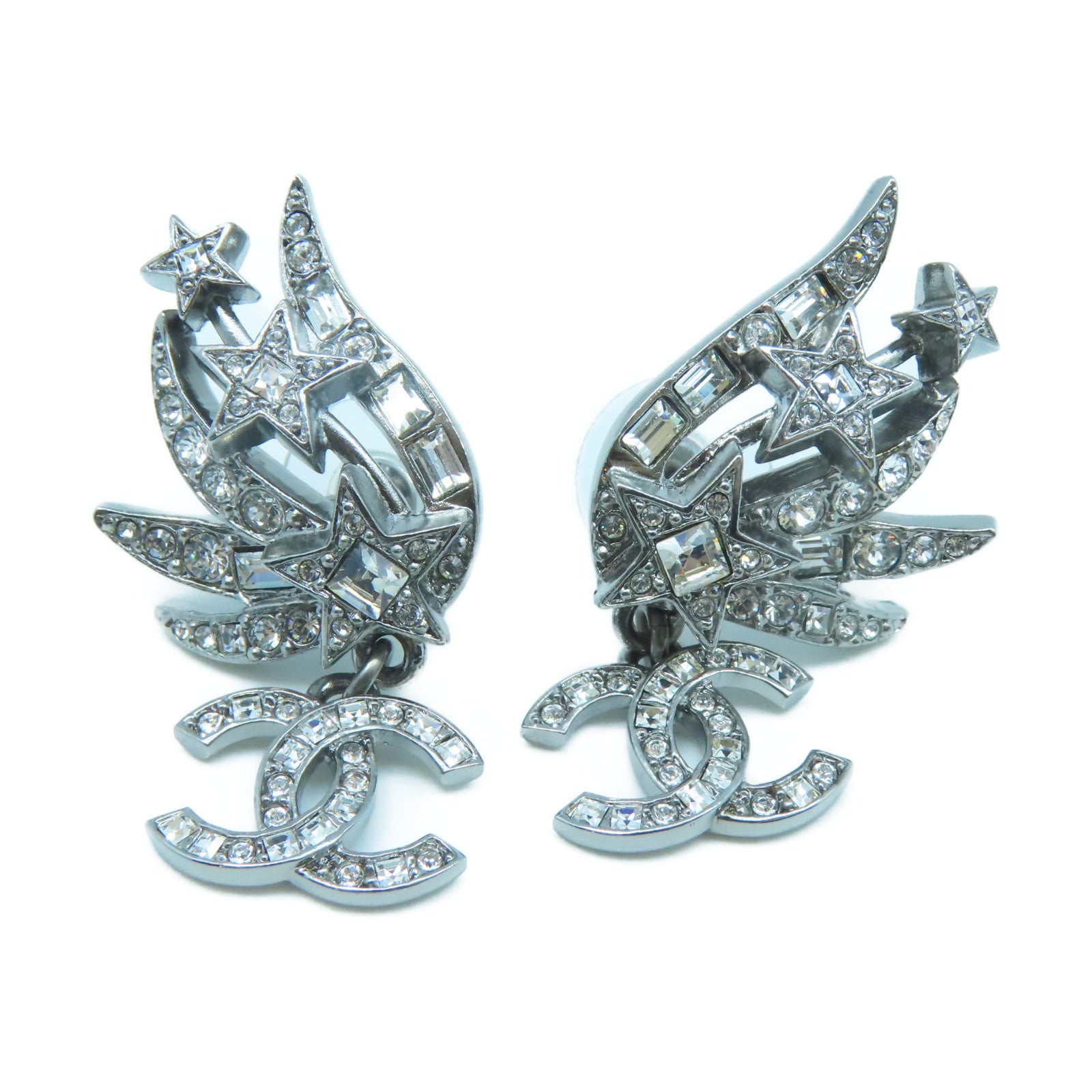 CHANEL 金屬Earrings耳環銀色