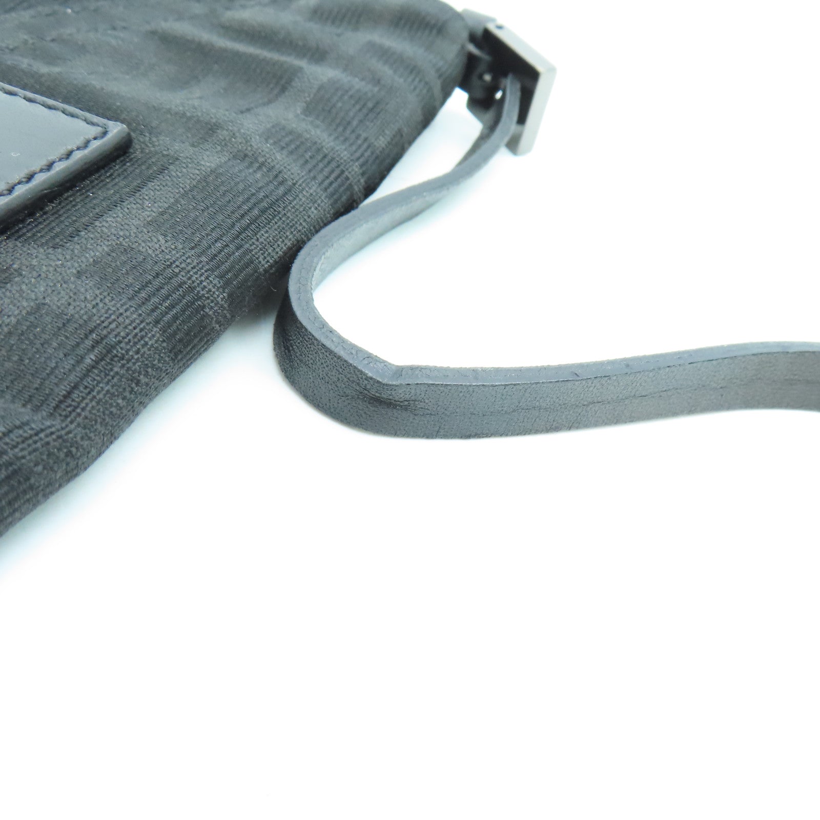 FENDI 帆布Shoulder Bag肩背袋黑扣黑色