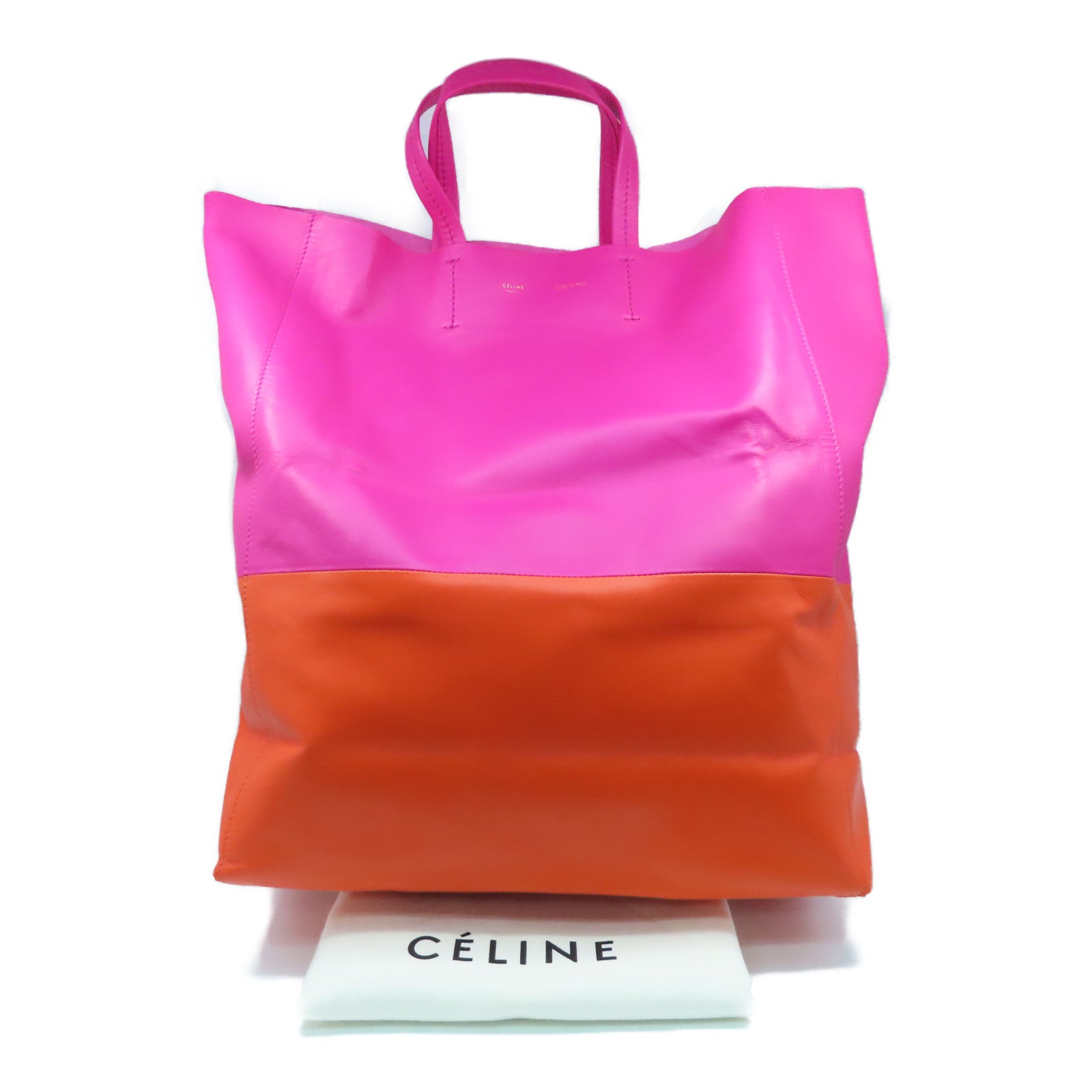 CELINE 羊皮皮革Tote Bag手挽袋粉紅色橙色