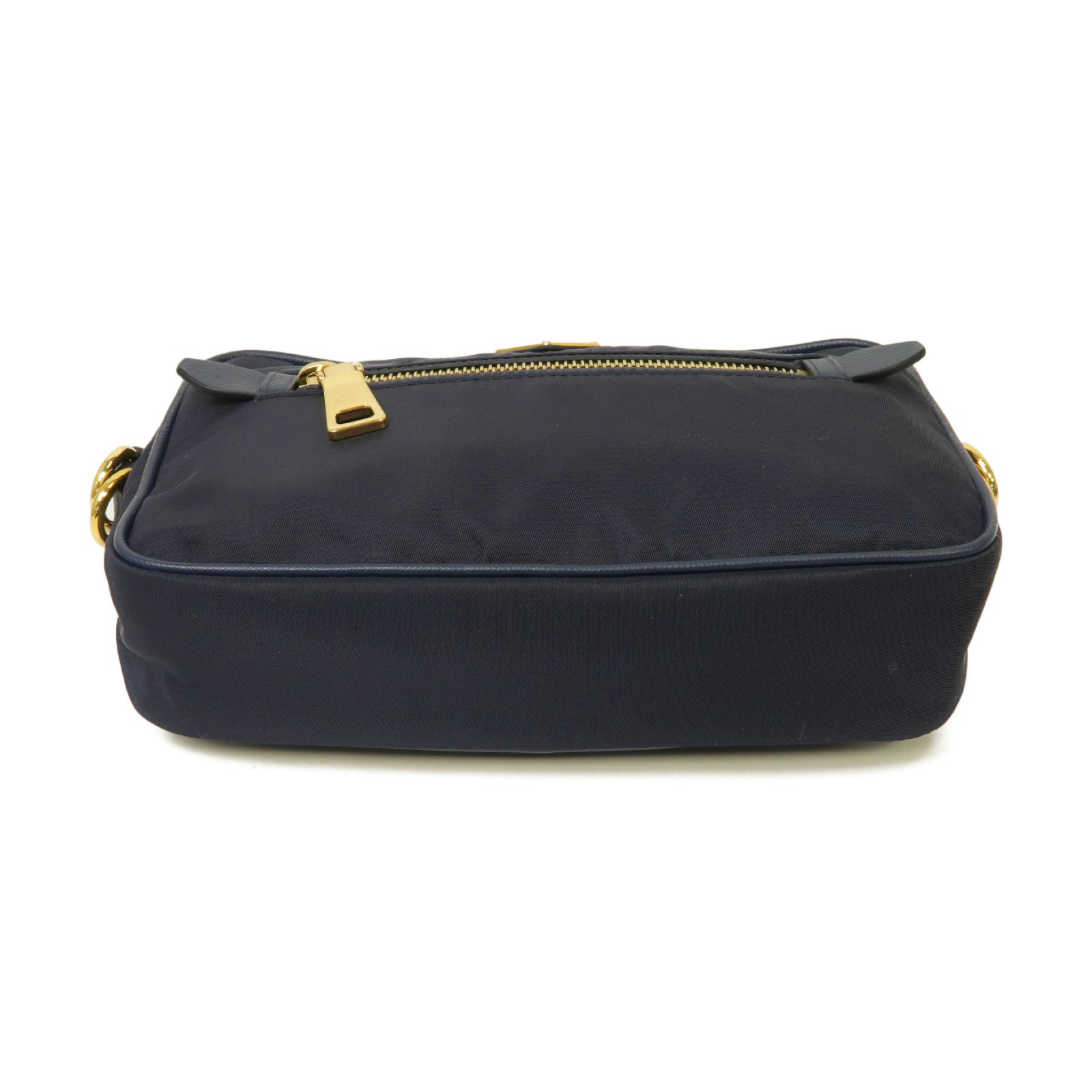 PRADA 尼龍Shoulder Bag金扣肩背袋深藍色