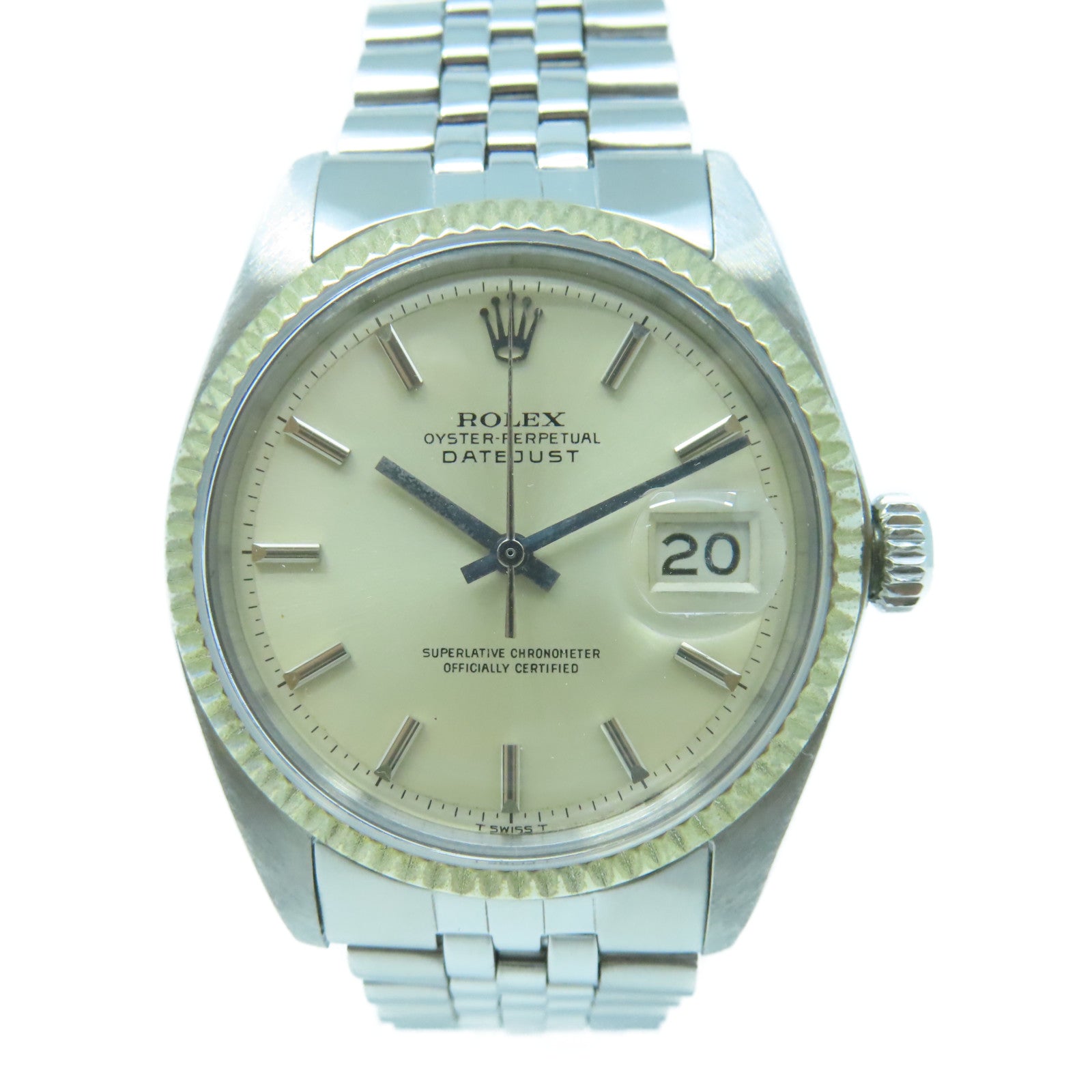 ROLEX Datejust 36mm 18K黄金/不锈钢手表自动机芯白色