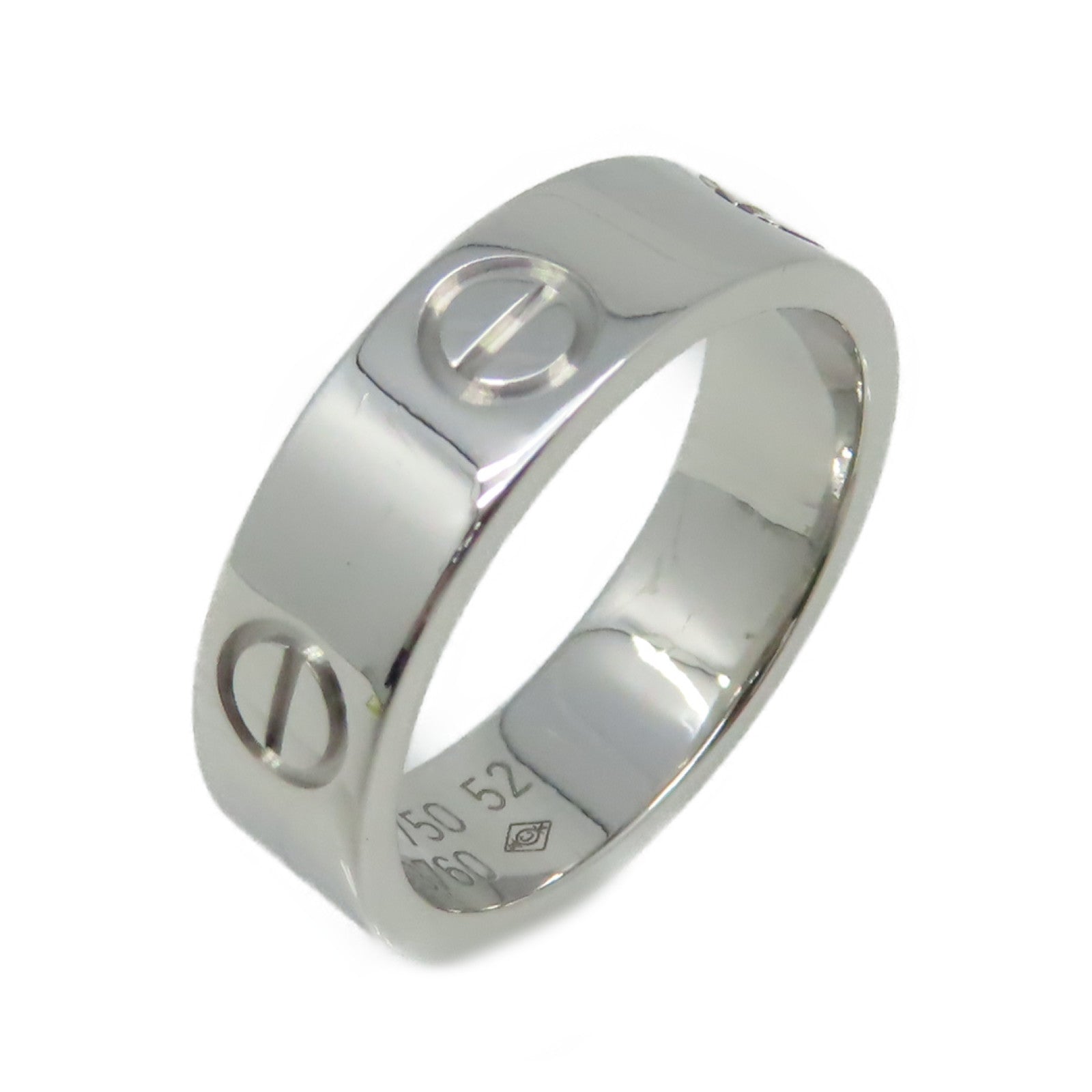 CARTIER 【激減優惠】18K白金Love Ring戒指#52