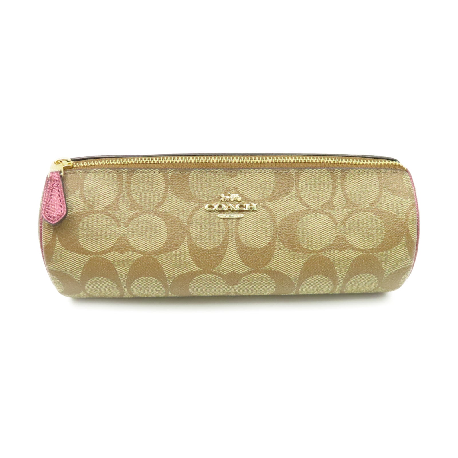 COACH 塗層帆布Pouch Set手拿包啡色