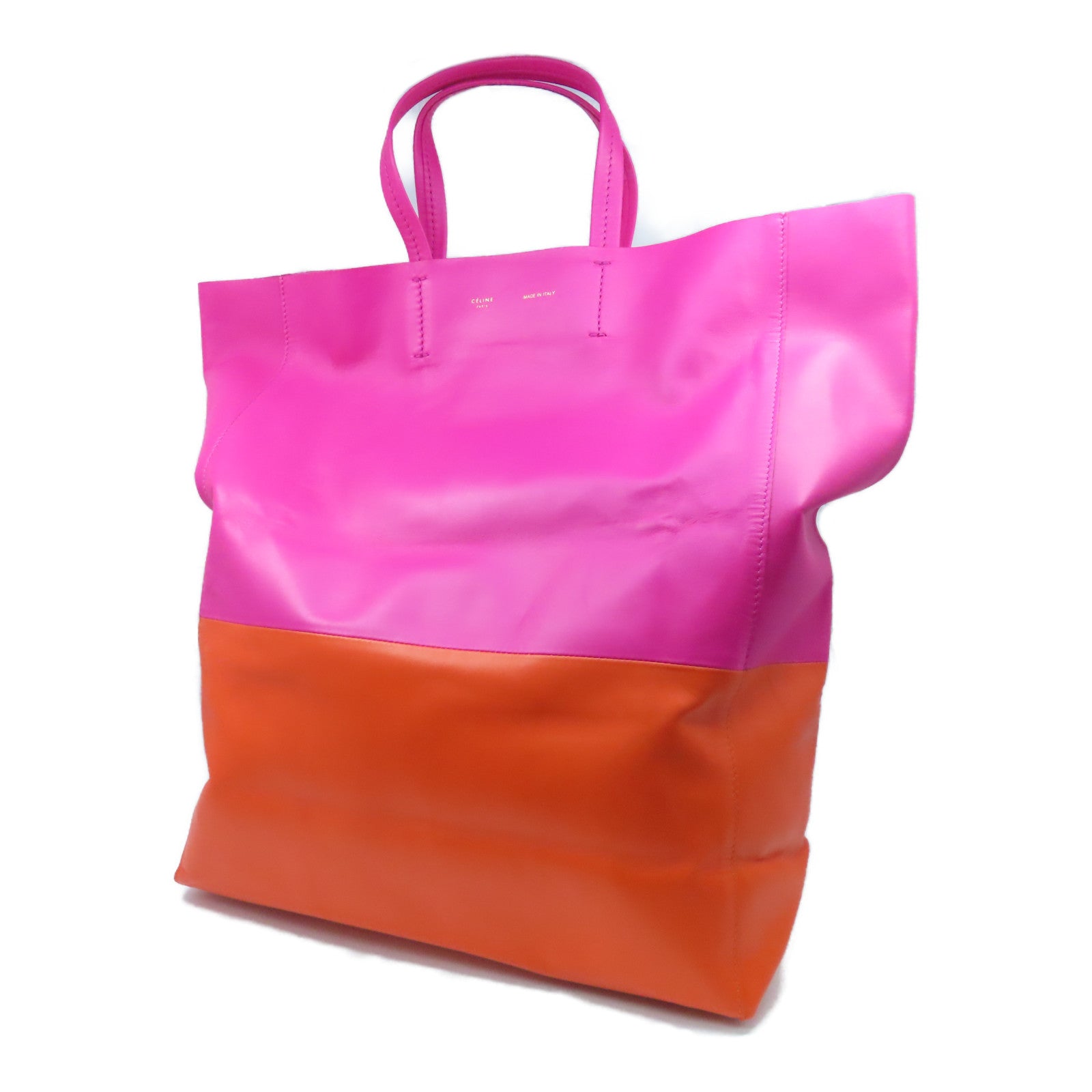 CELINE 羊皮皮革Tote Bag手挽袋粉紅色橙色