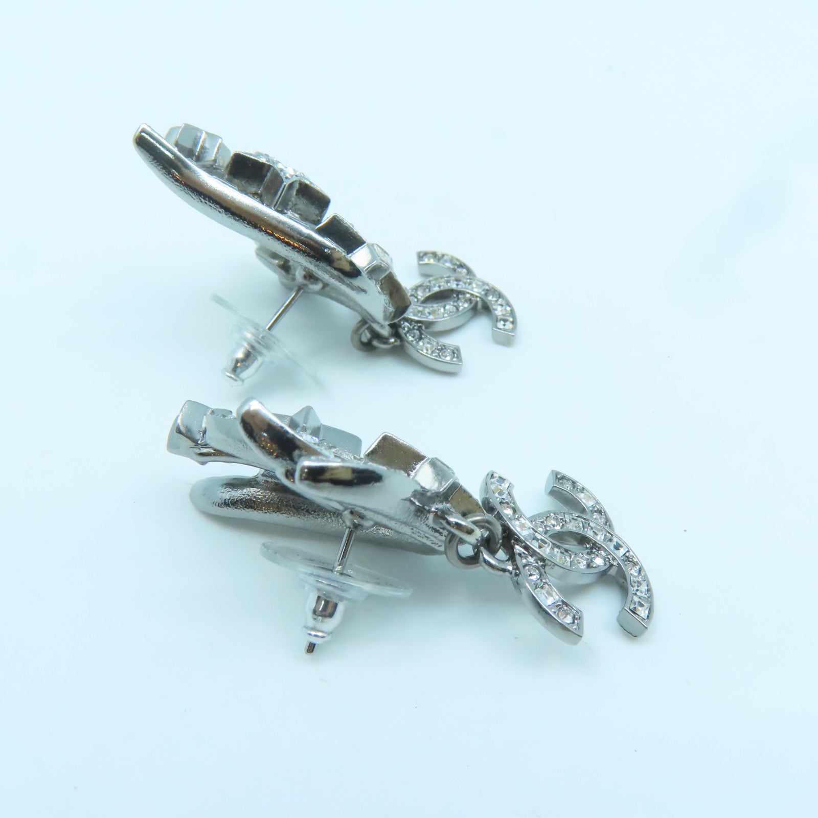 CHANEL 金屬Earrings耳環銀色