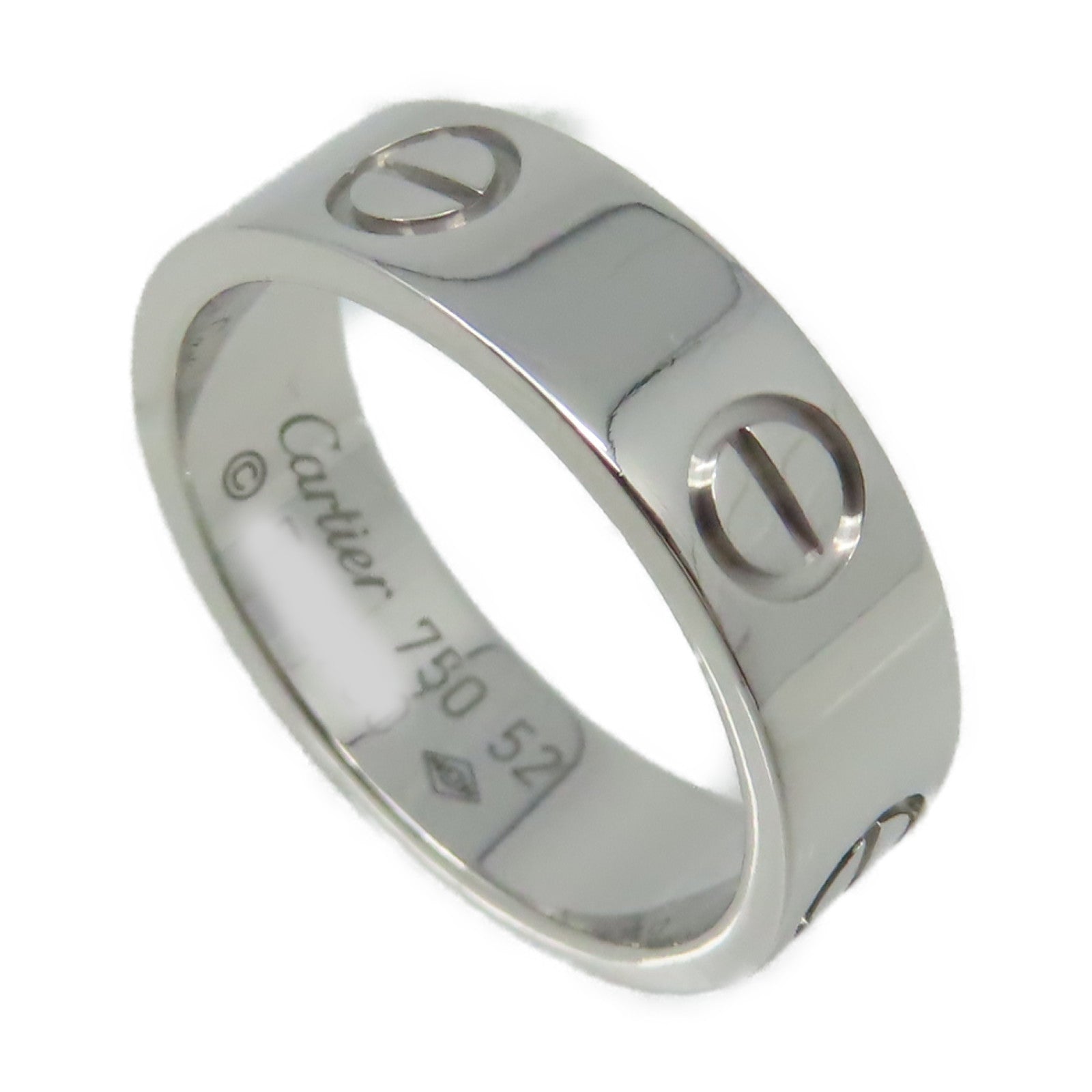 CARTIER 【激減優惠】18K白金Love Ring戒指#52