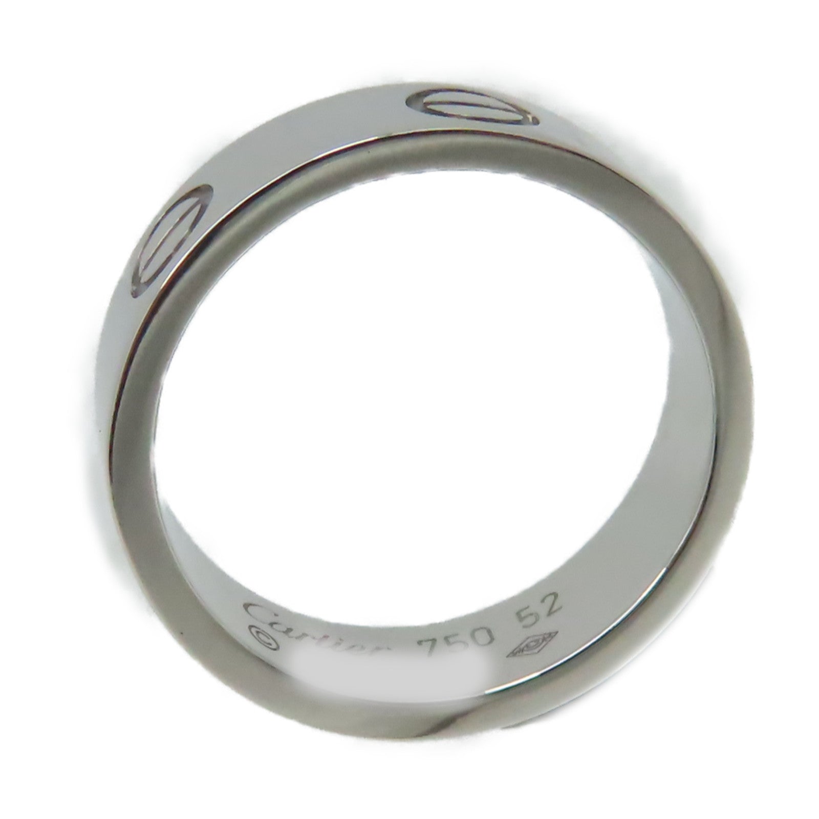 CARTIER 【激減優惠】18K白金Love Ring戒指#52