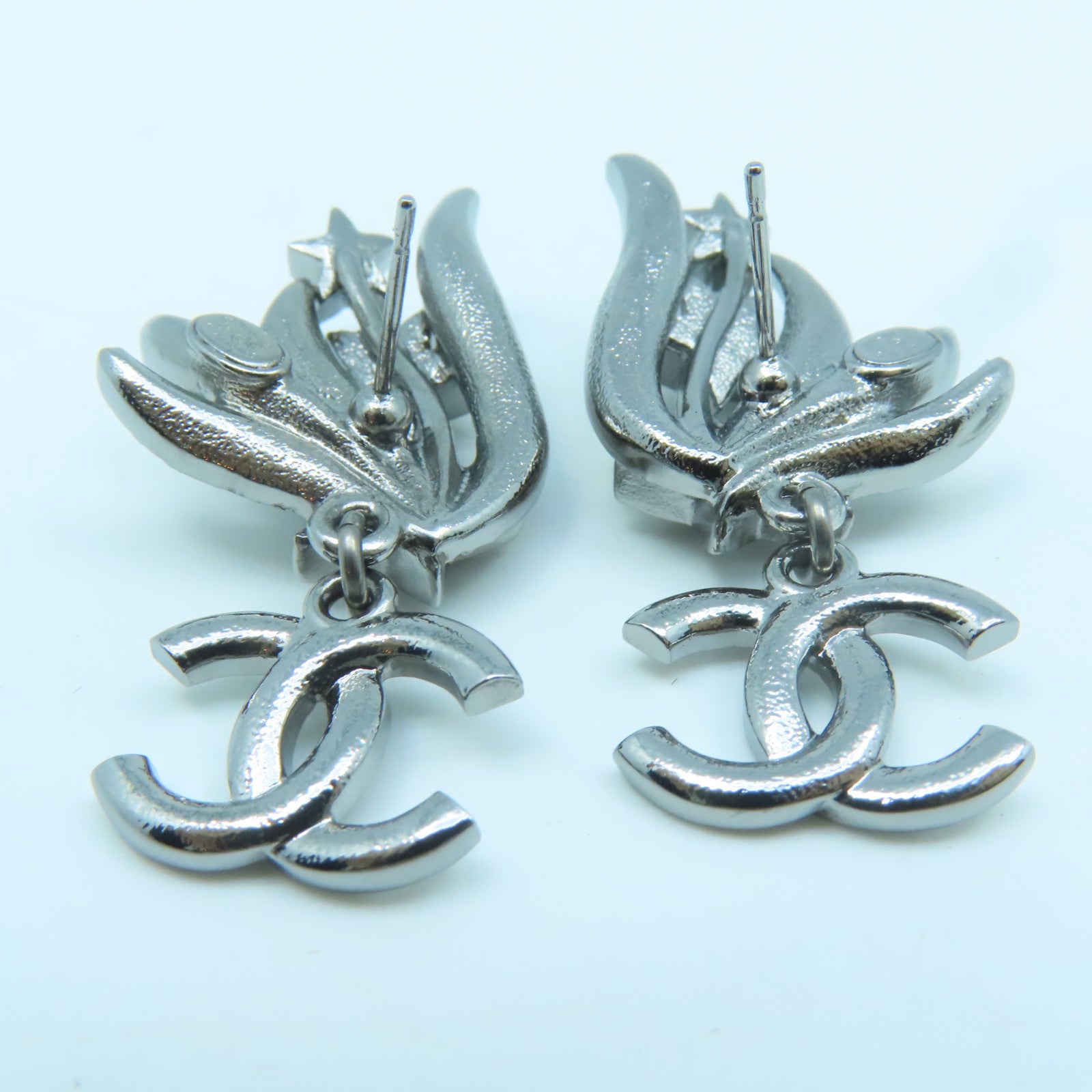 CHANEL 金屬Earrings耳環銀色