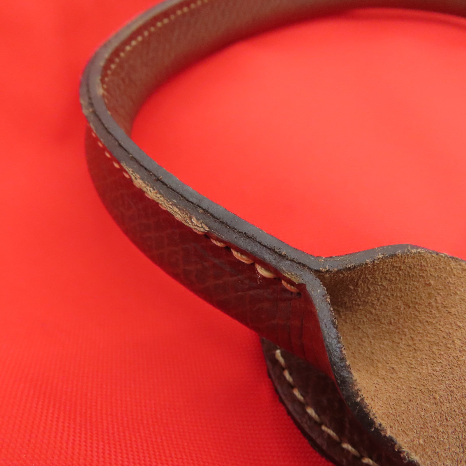 Longchamp 尼龙Handbag可折叠手挽袋红色/啡色