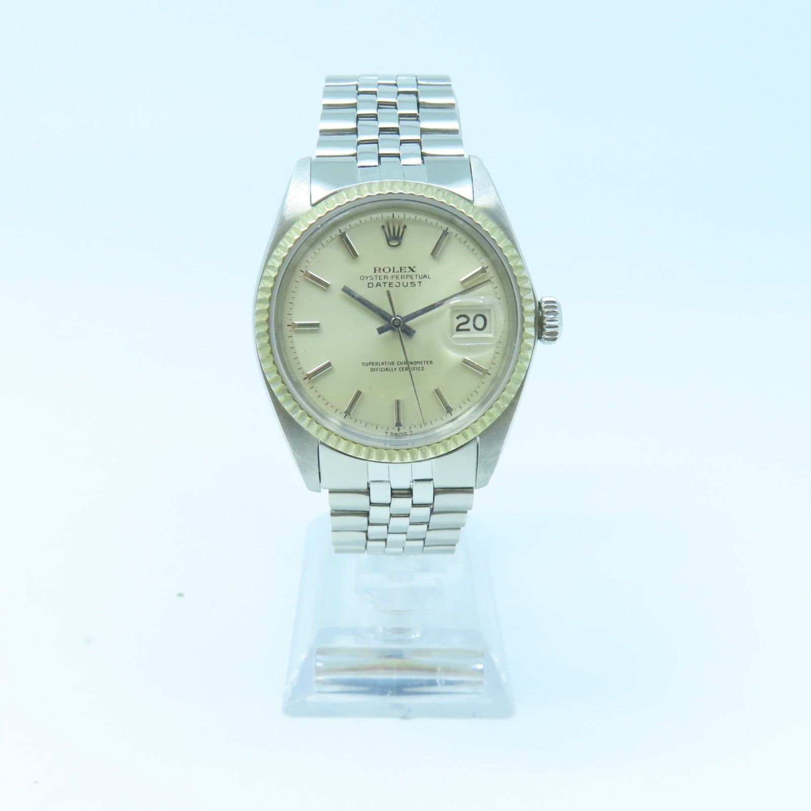 ROLEX Datejust 36mm 18K黄金/不锈钢手表自动机芯白色