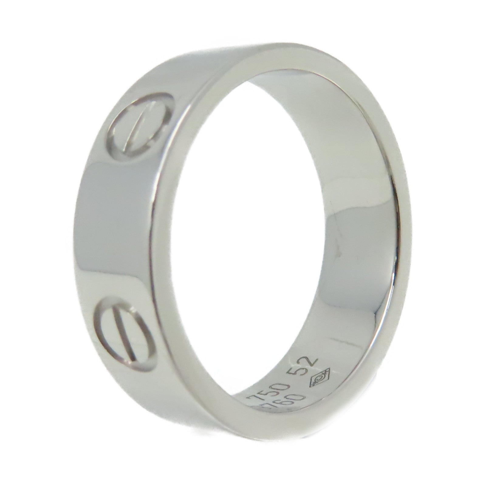 CARTIER 【激減優惠】18K白金Love Ring戒指#52