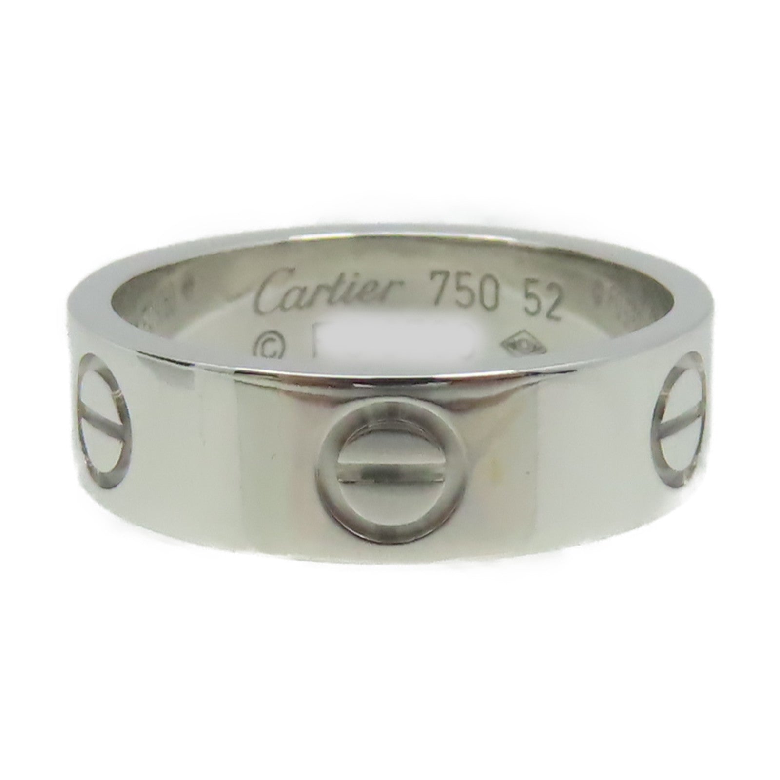 CARTIER 【激減優惠】18K白金Love Ring戒指#52