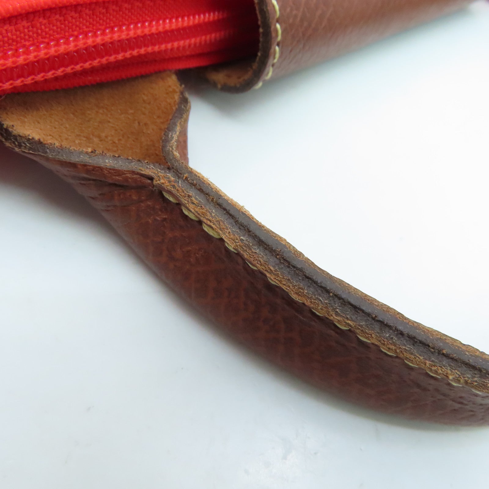 Longchamp 尼龙Handbag可折叠手挽袋红色/啡色
